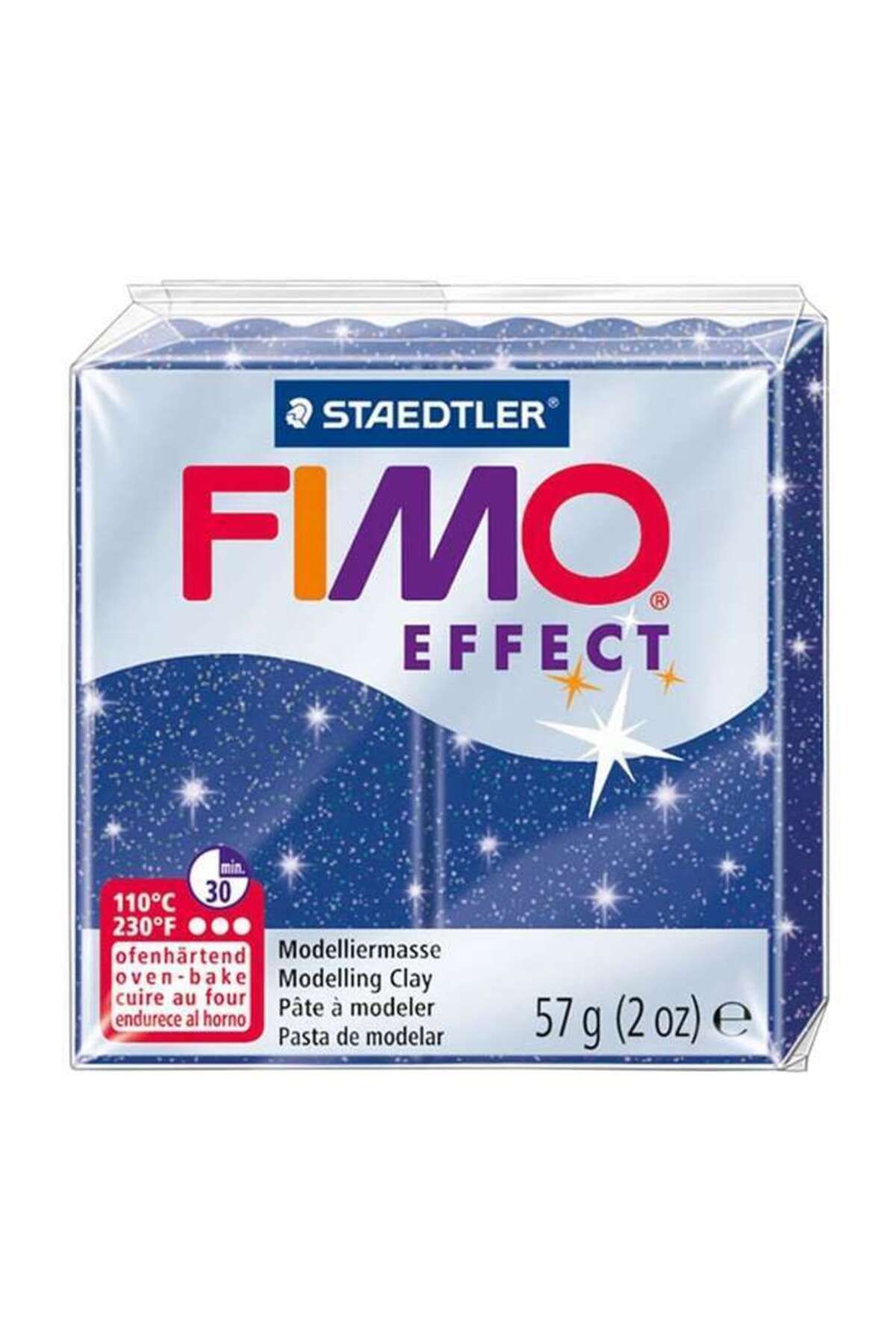 Staedtler Fimo Effect Polimer Kil - Glitter Blue - 57g