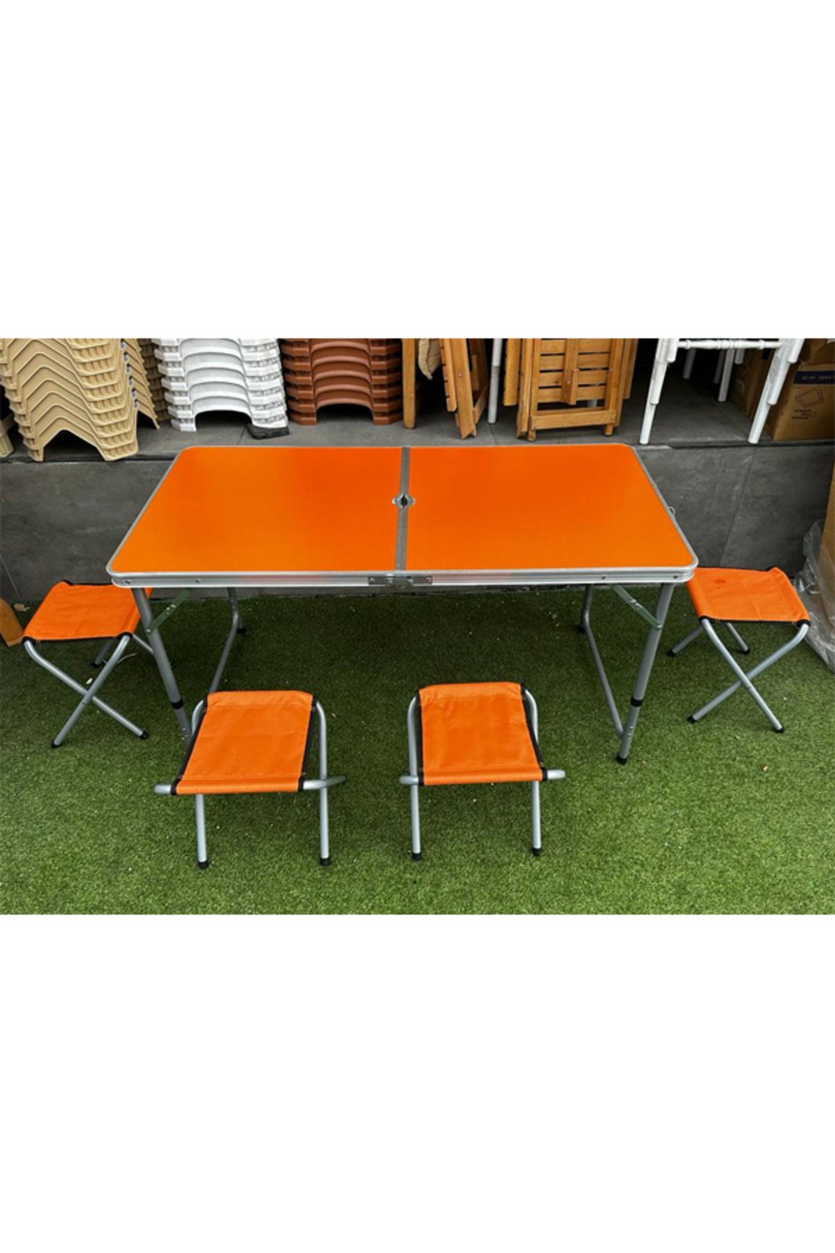 Ustoll Furniture Katlanır Piknik/Kamp Masası Seti Çanta Tipi