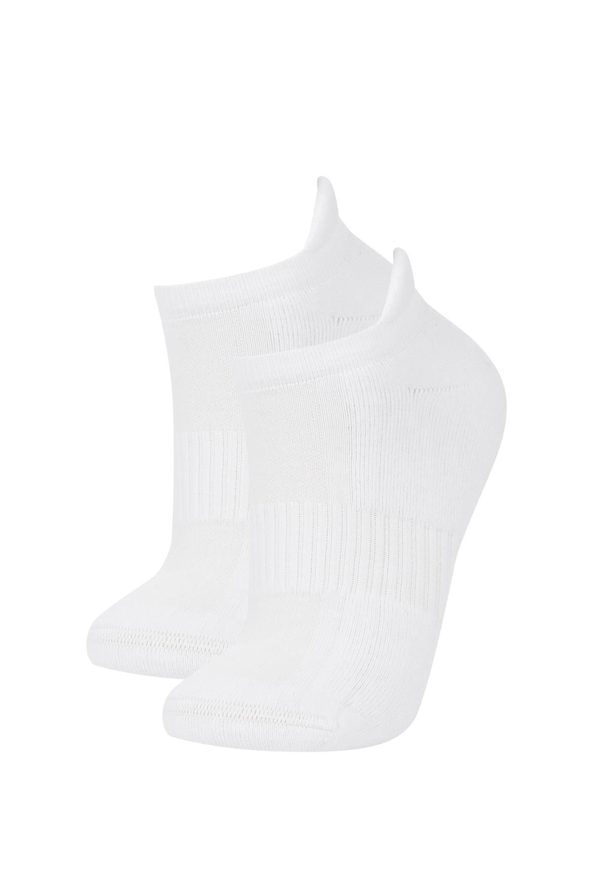 Defacto Kadın Basic Pamuklu 2'li Spor Kısa Havlu Çorap