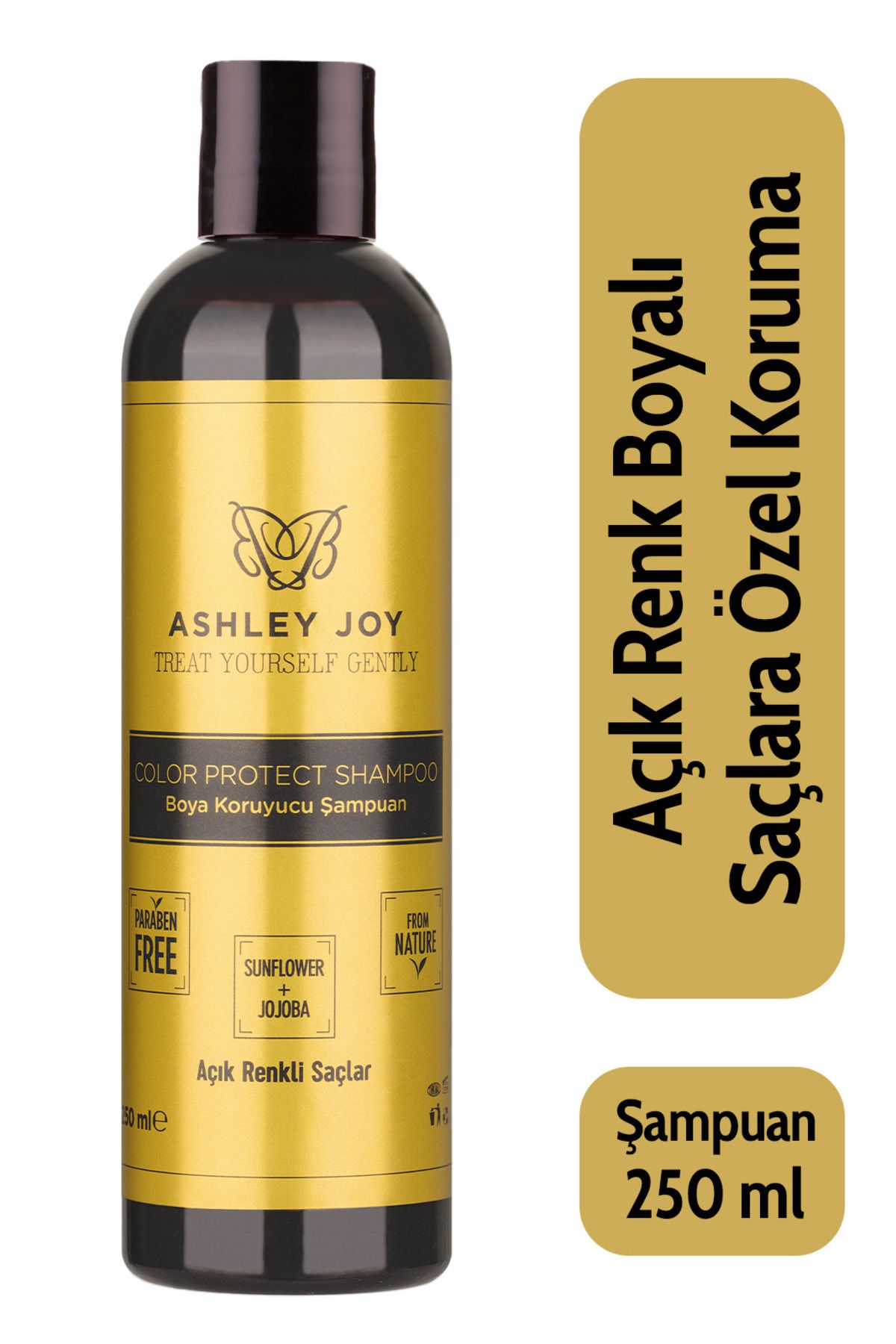 Ashley Joy Açık Renk Boyalı Saçlara Özel Jojoba Ve Badem Yağı Içeren Renk Koruyucu Şampuan 250 ml
