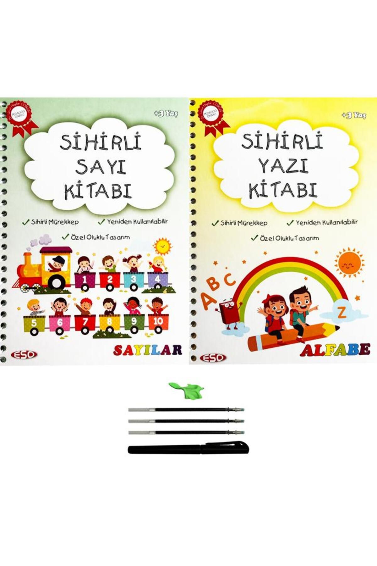 ESOKAL Eso Sihirli Yazı Ve Sayı Kitabı - Eğitici Ve Eğlenceli Aktivite Kitabı - Oluklu- (3-7 Yaş )