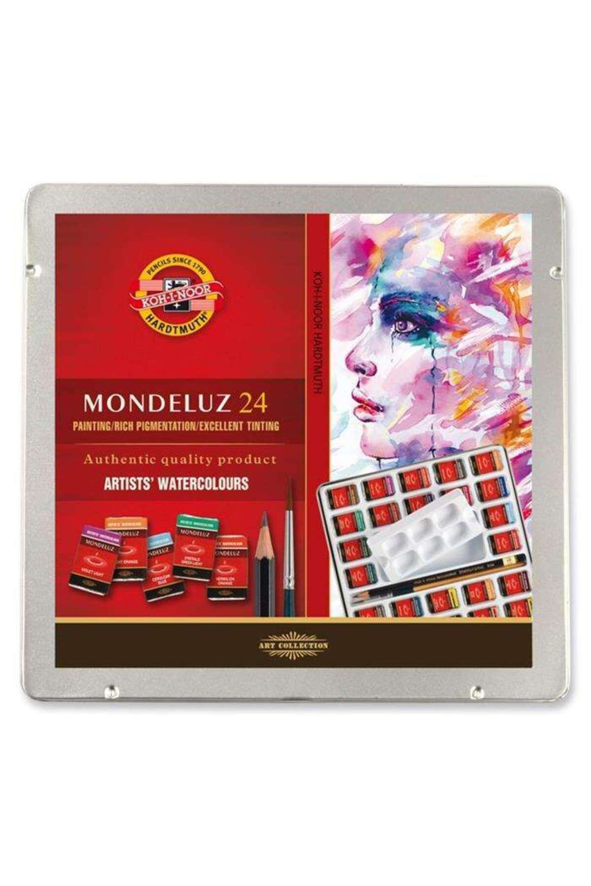 Kohinoor Koh-I-Noor Modeluz Metal Kutu Tablet Sulu Boya 24’lü Set