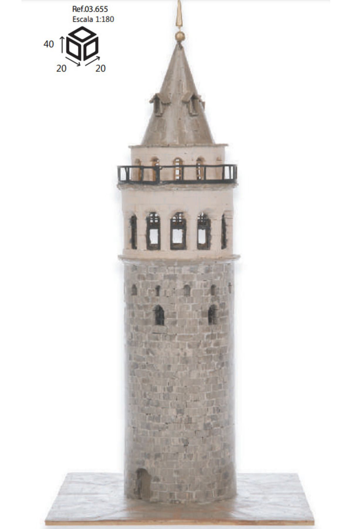 Domenech Taş Maket Galata Kulesi 1180 N03655