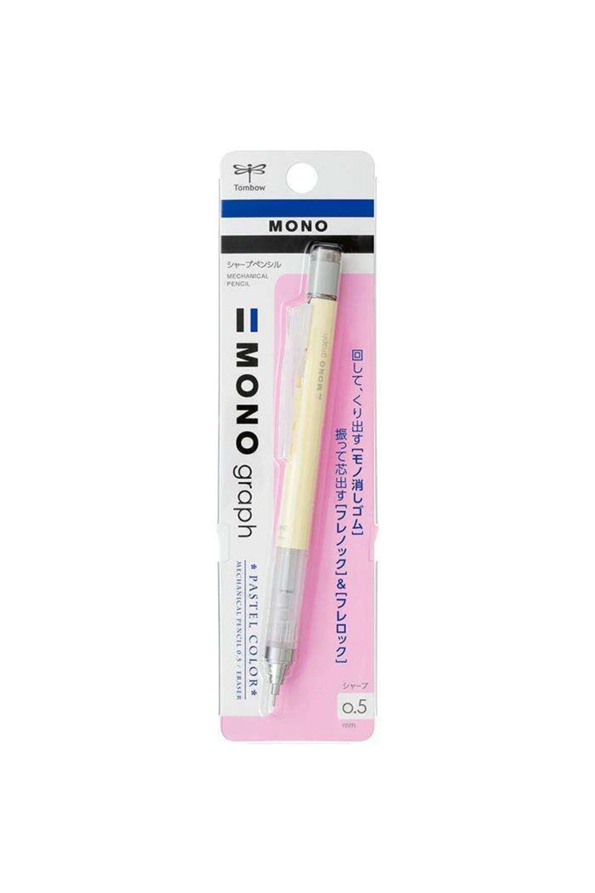 Tombow Mono Graph Shaker Uçlu Kalem 0,5 Mm Pastel Krem Sarı