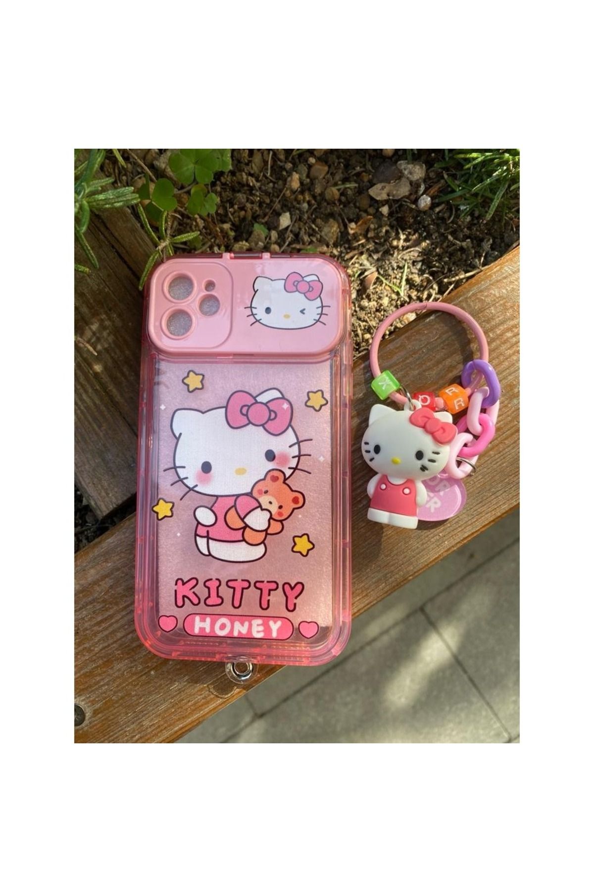 SUPPO Iphone X/xs Uyumlu Hello Kitty Charmlı Aynalı Telefon Kılıfı