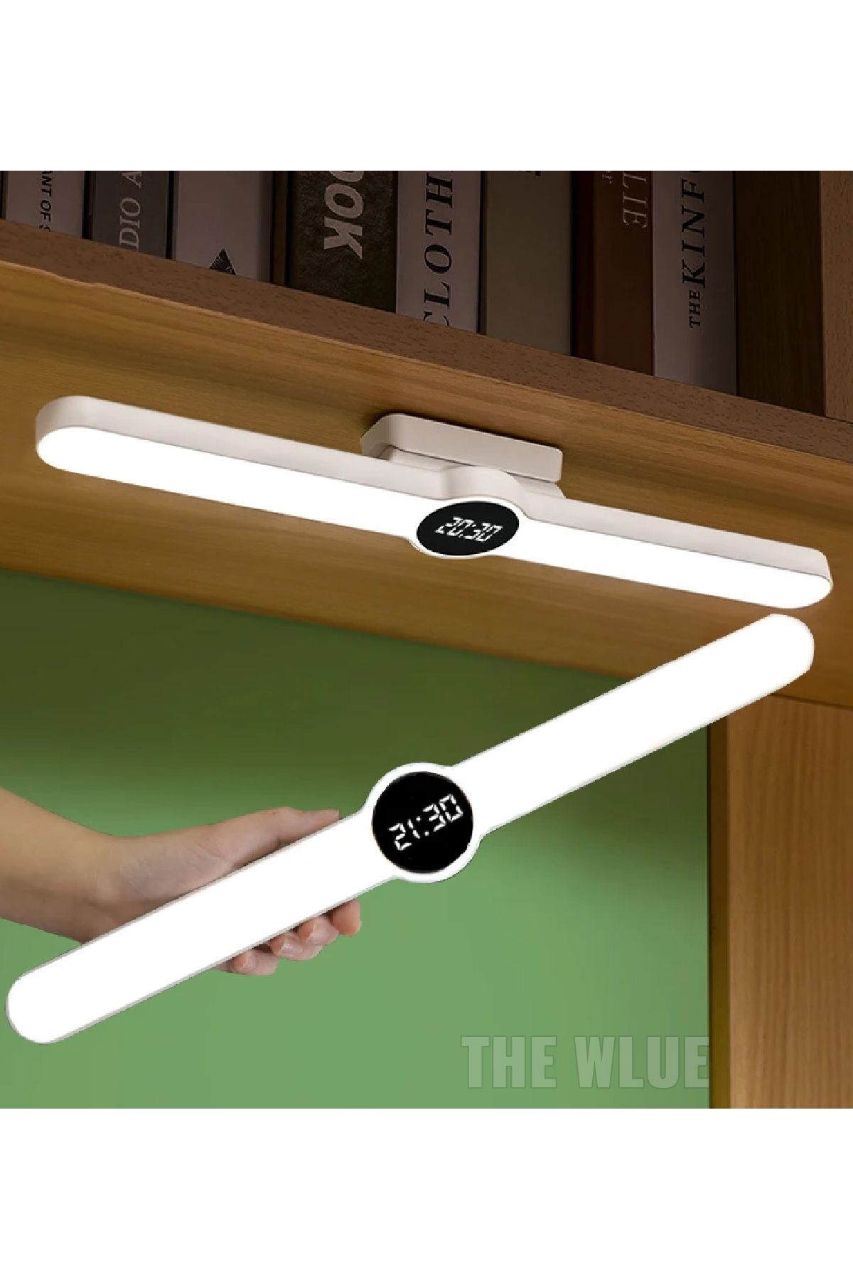 The Wlue ŞARJLI Mıknatıslı Kitaplık Dolap İçi Raf Altı LED Aydınlatma Masa Lambası Çalışma Işığı