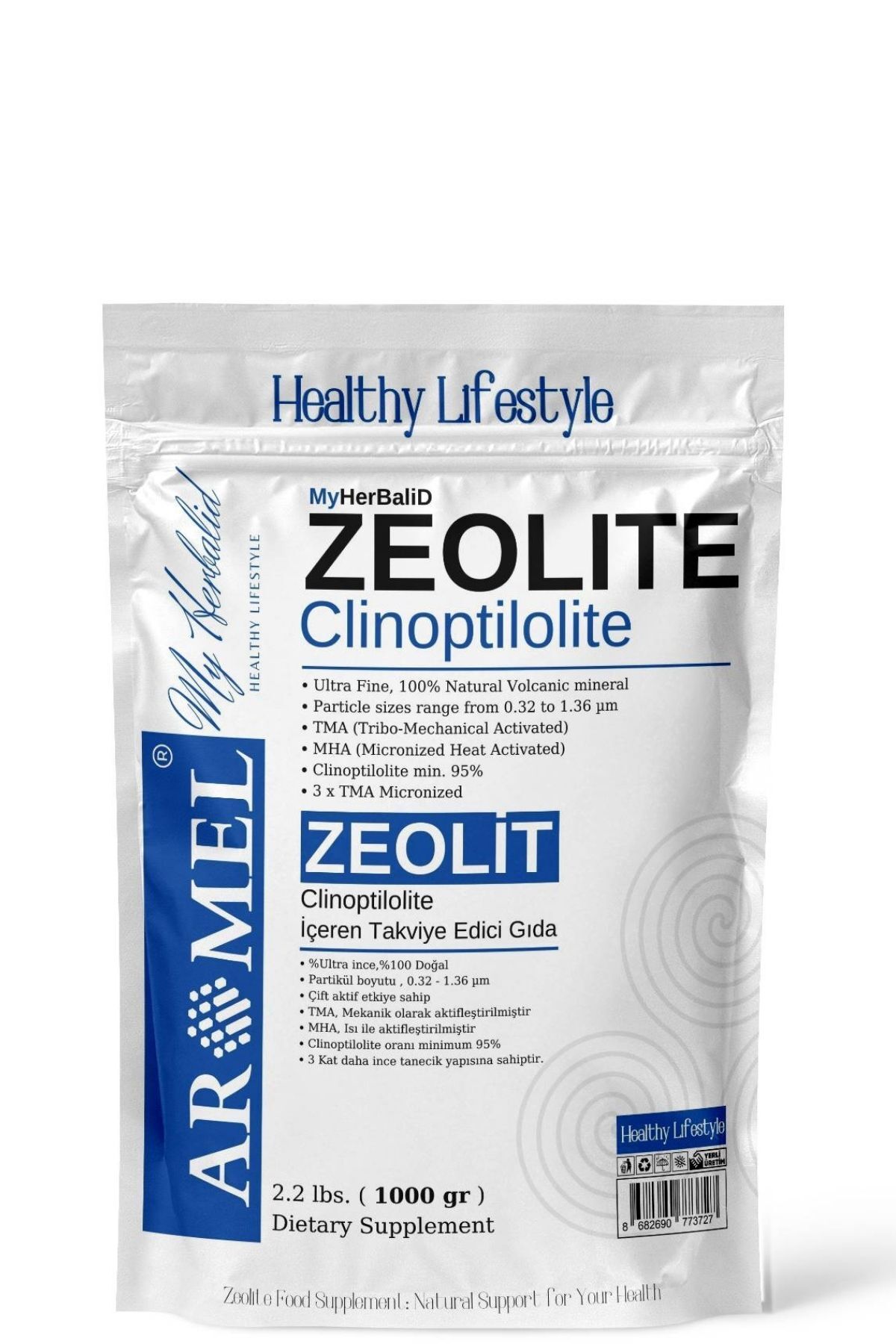 Aromel Zeolit Tozu | 1 Kg | Ultra Fine | Mikronize Aktif Zeolit, Clinoptilolite