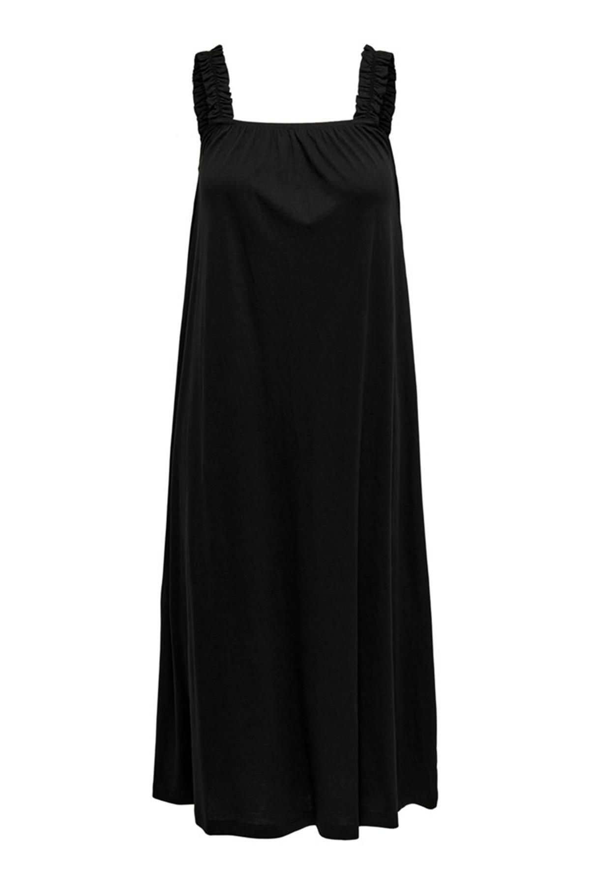 Only Kadın Elbise Siyah 15262294 Onlmay S/l Mıx Dress Jrs