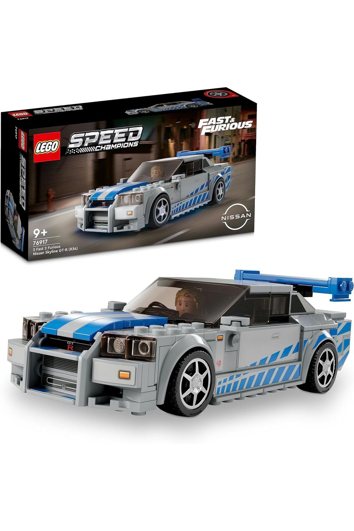 LEGO ® Speed Champions Daha Hızlı Daha Öfkeli Nissan Skyline GT-R (R34) 76917 (319 Parça)