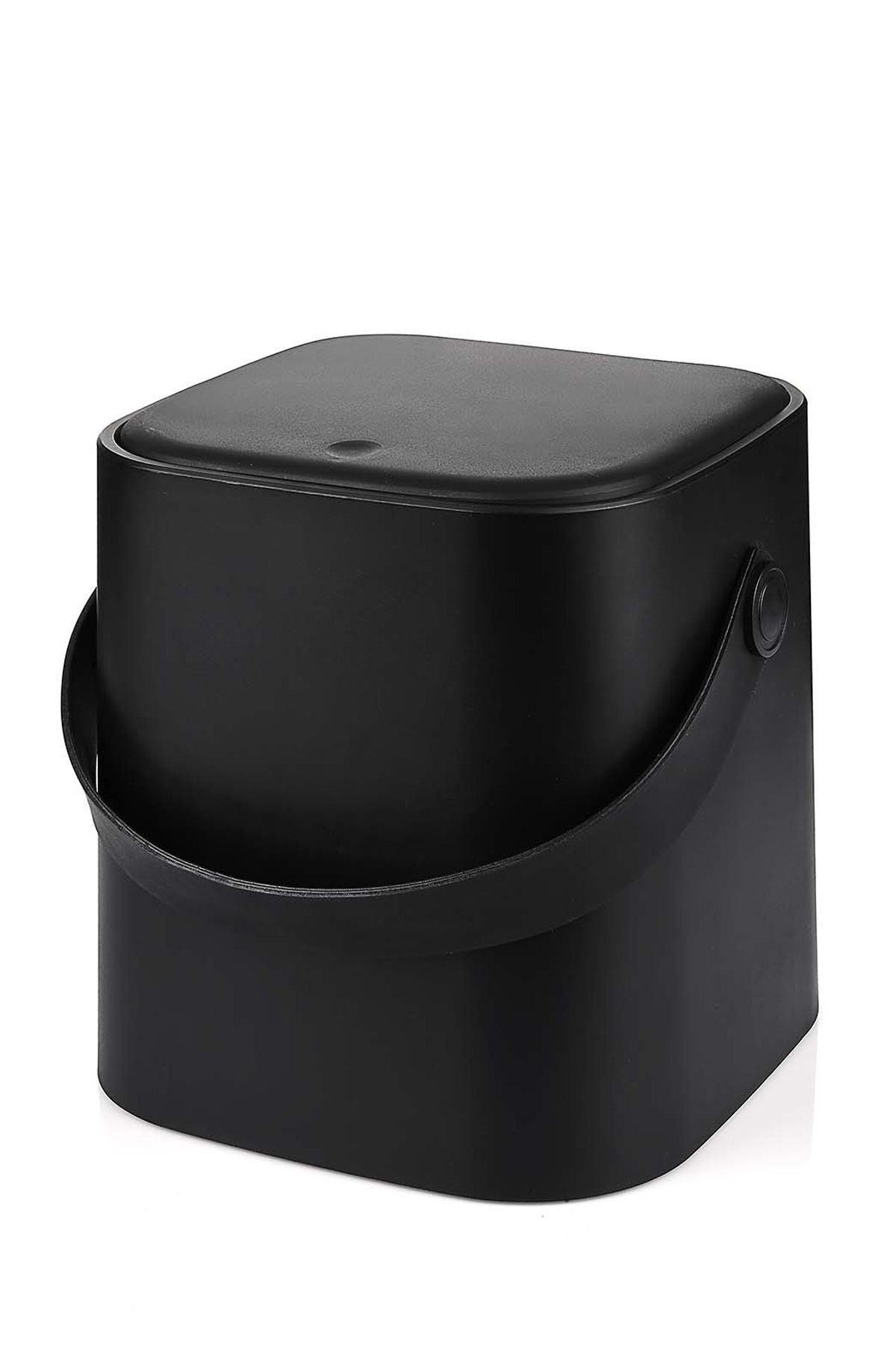Tuffex Tutma Saplı Iç Kovalı Tezgah Üst Mutfak Çöp Kovası 4 Lt - Siyah