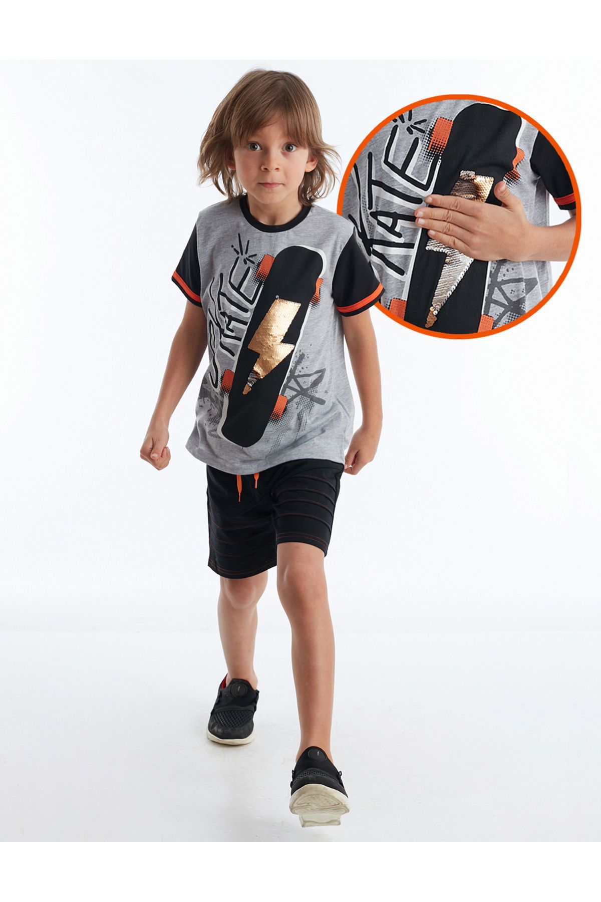 MSHB&G Thunder Skate Erkek Çocuk T-shirt Şort Takım