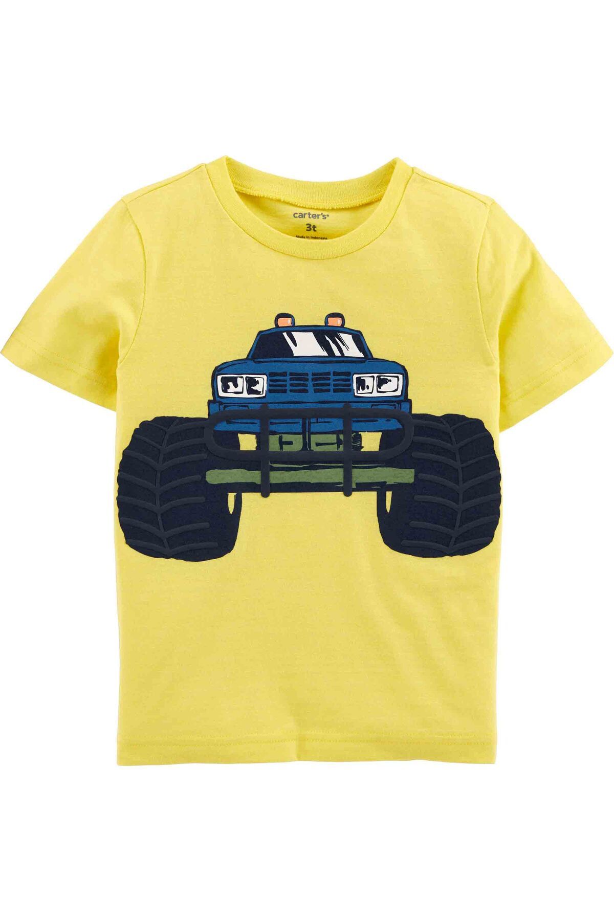 Carter's Erkek Çocuk Araba Baskılı Kısa Kollu Tişört Sarı