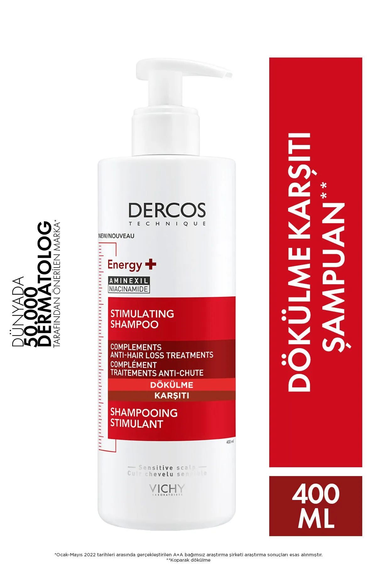 Vichy Dercos Energising Saç Dökülmesine Karşı Şampuan 400 ml