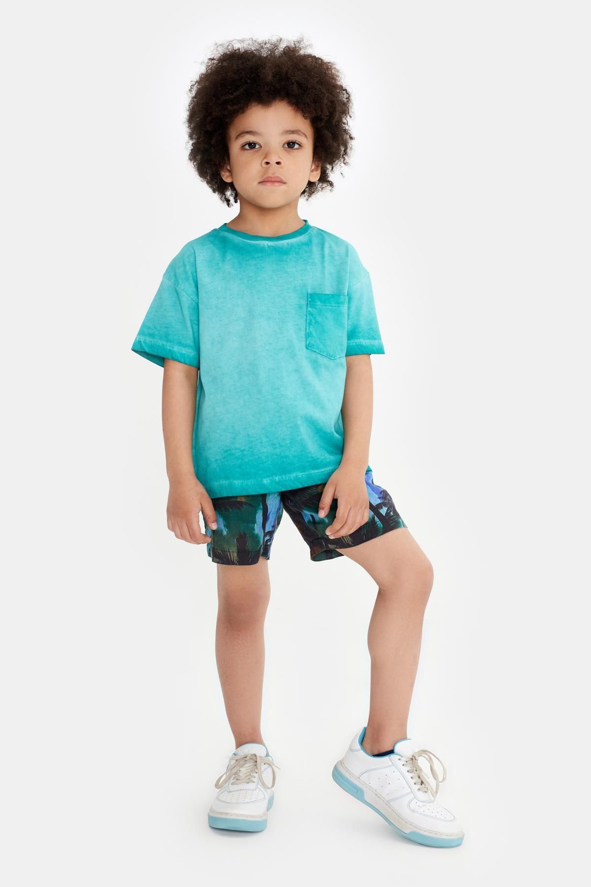 Nebbati Bg Store Erkek Çocuk Yeşil Tshirt 23ss0nb3525