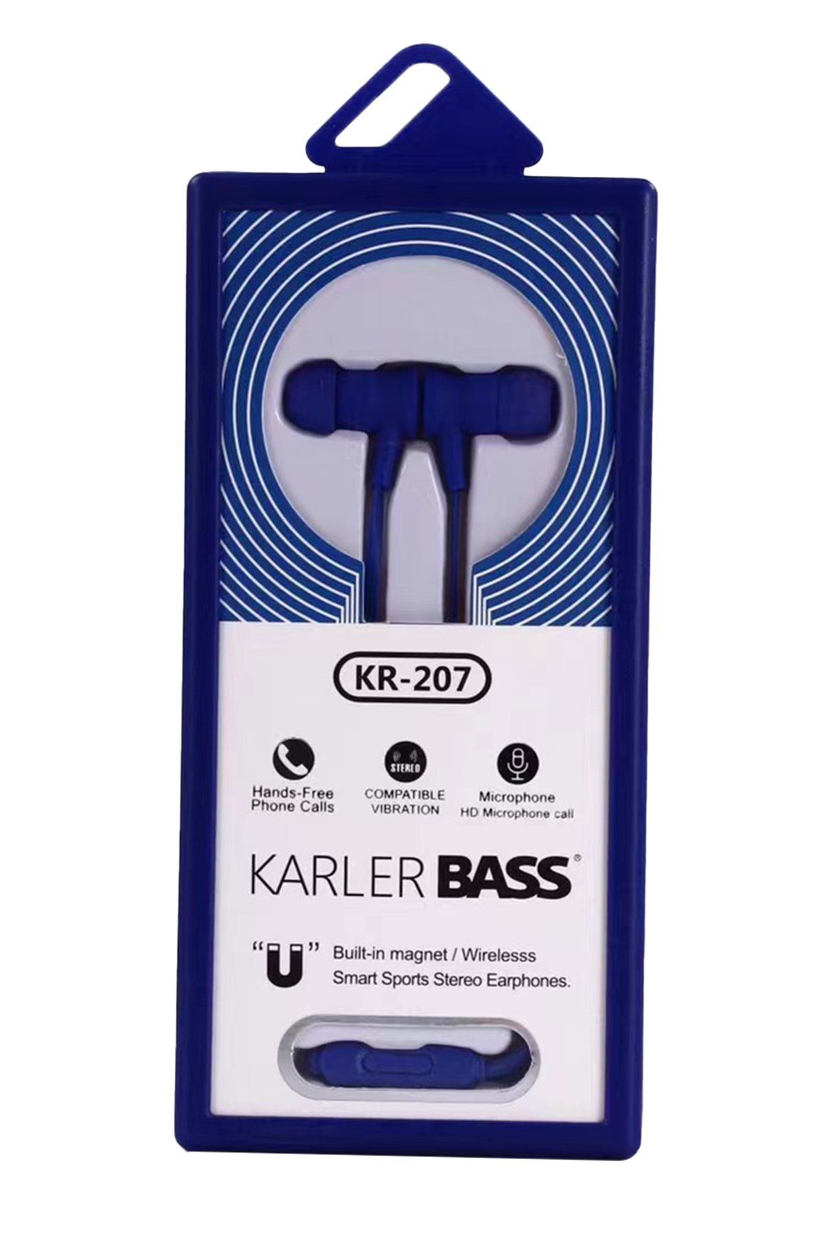 Karler Bass KR-207 Mıknatıslı Kablolu Kulaklık - Lacivert 152077