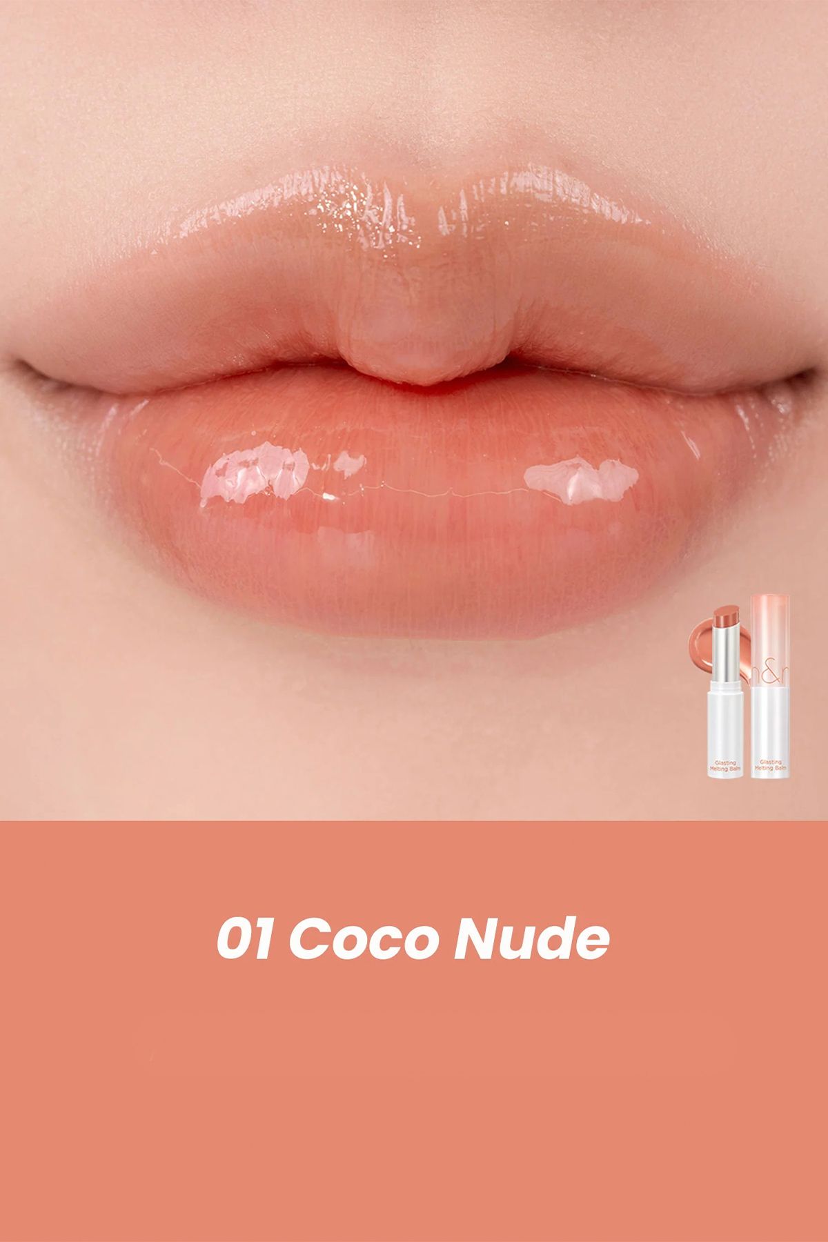 Romand Glasting Melting Balm Parlak Görünümlü Renk Veren Dudak Balmı 01 Coco Nude