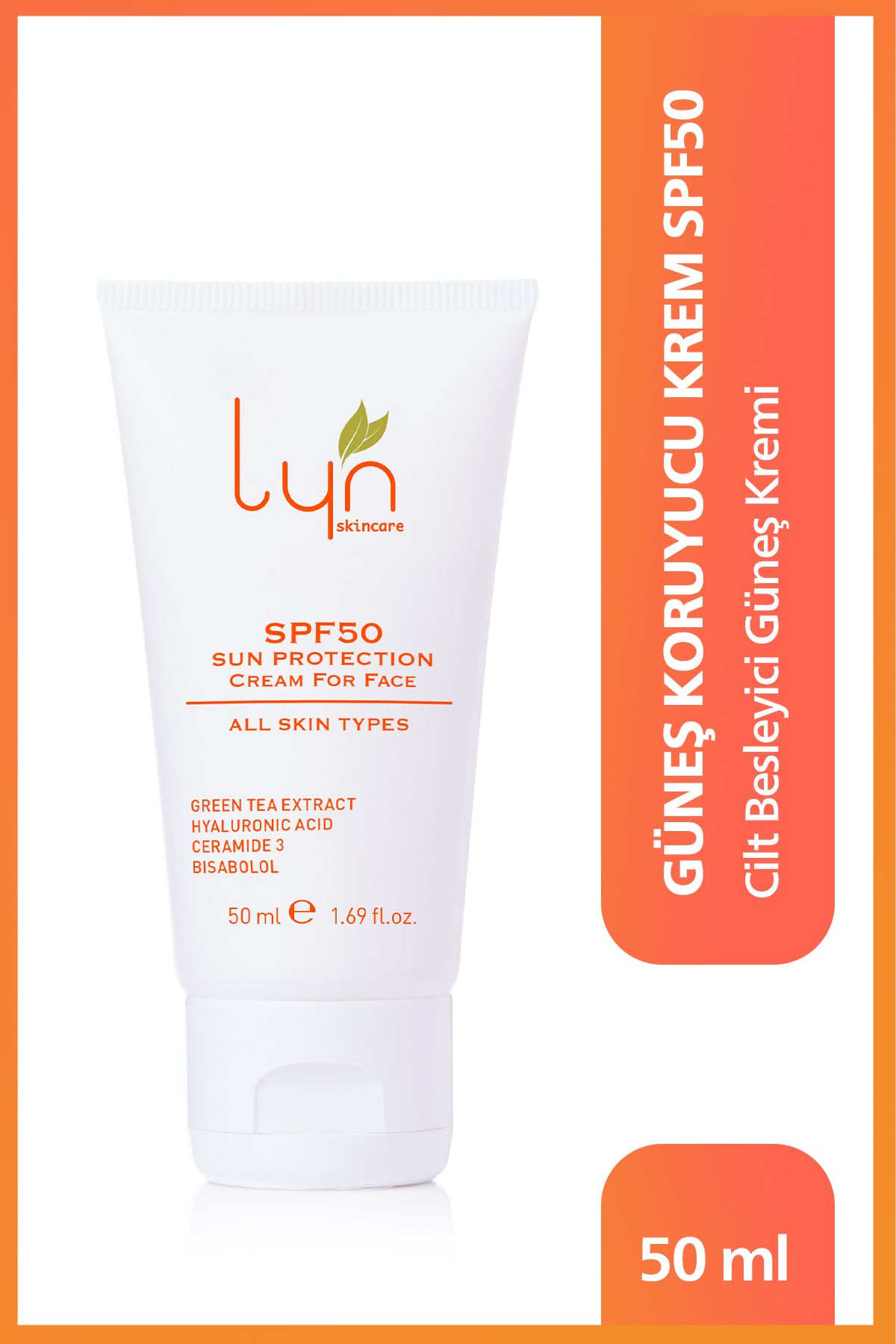 Lyn Skincare Güneş Koruyucu Krem Yüz Için Spf50 50ml
