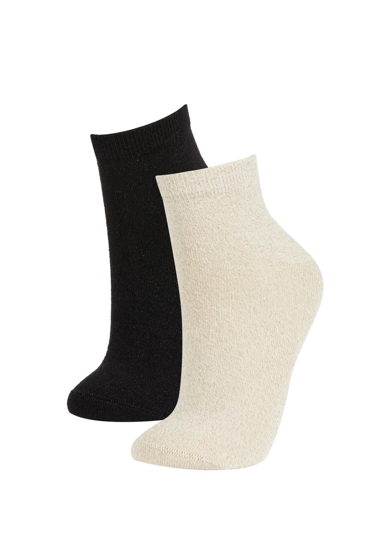Defacto Kadın 2li Pamuklu Uzun Çorap B2488axns