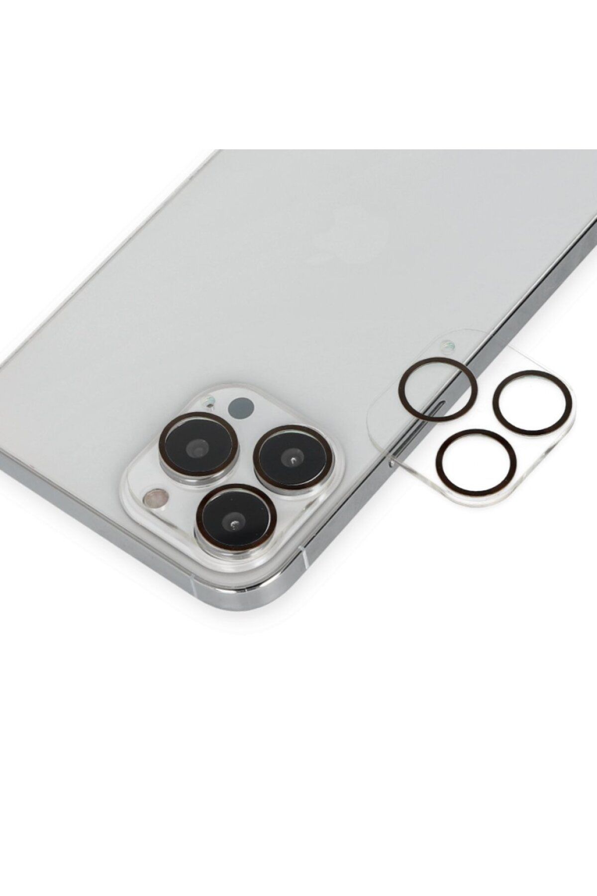 Afrodit CLZ192 İphone 14 Pro Max Band Metal Kamera Lens - Ürün Rengi : Gümüş