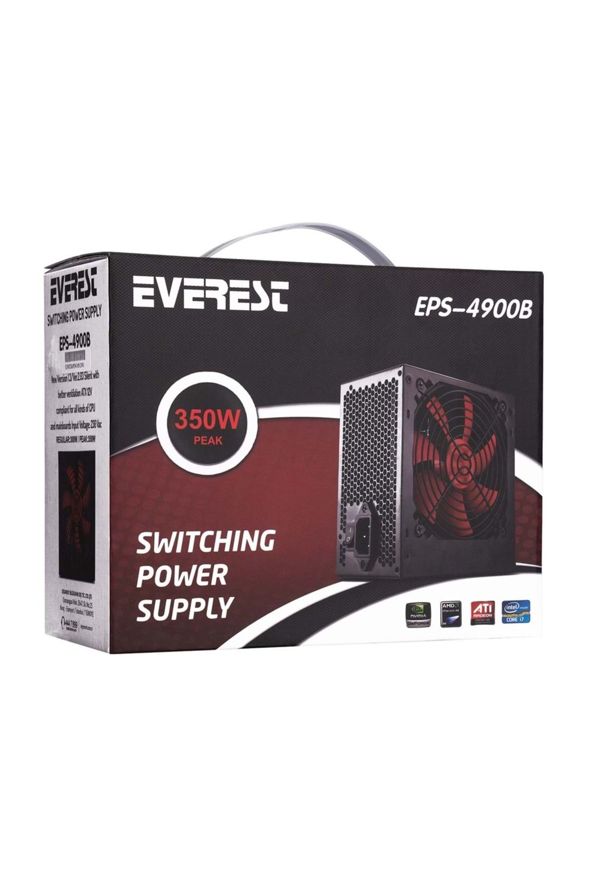 Everest Eps-4900b 350w 2*ıde 4* Sata 4 4p Cpu 12cm Fan Atx Power Supply