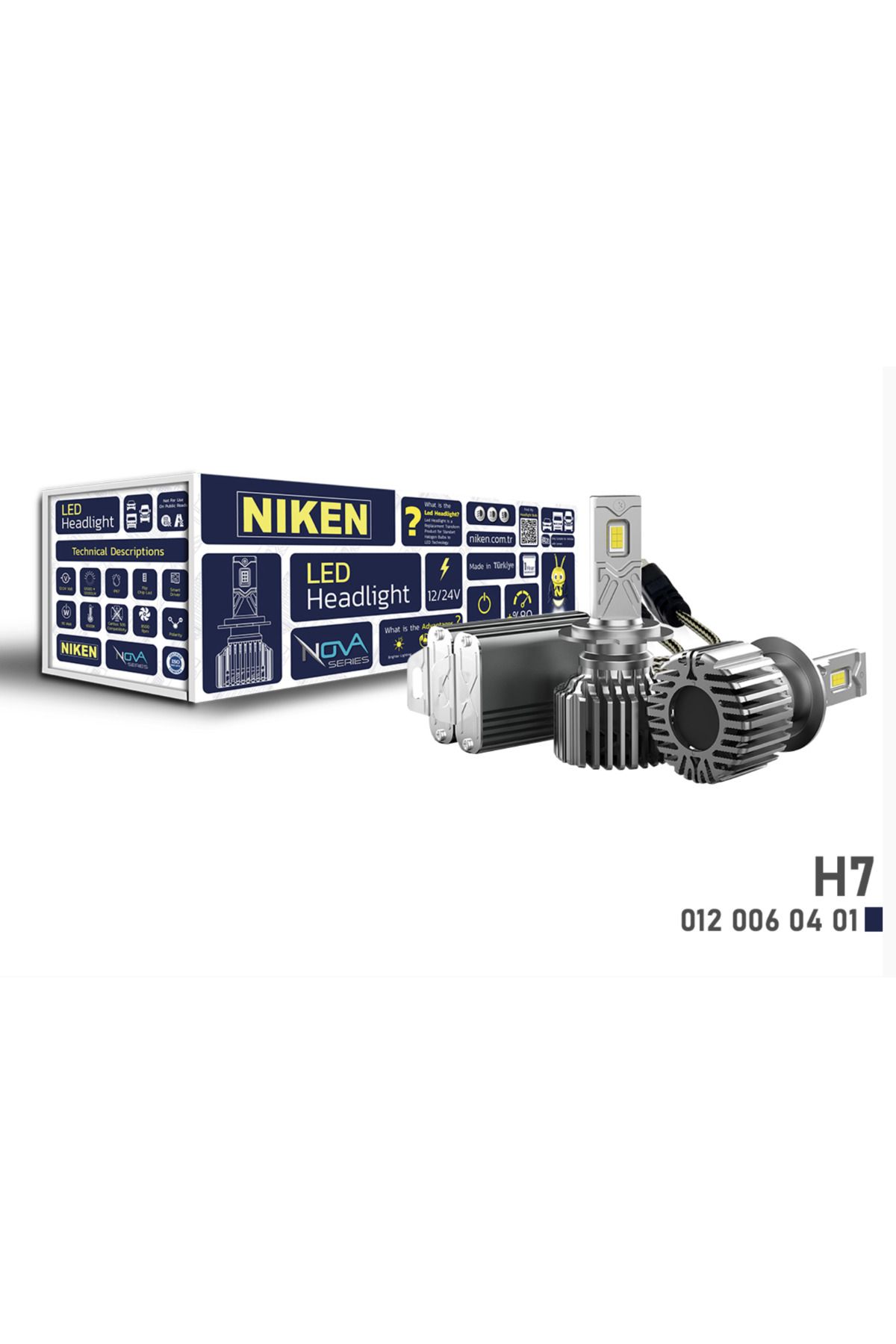Niken Nova Serisi 24.000 Lümen 90W /h7 / H4 / H11 / H1 / H3 /9006/ 9005 / 9006 Led Xenon Far Ampulu