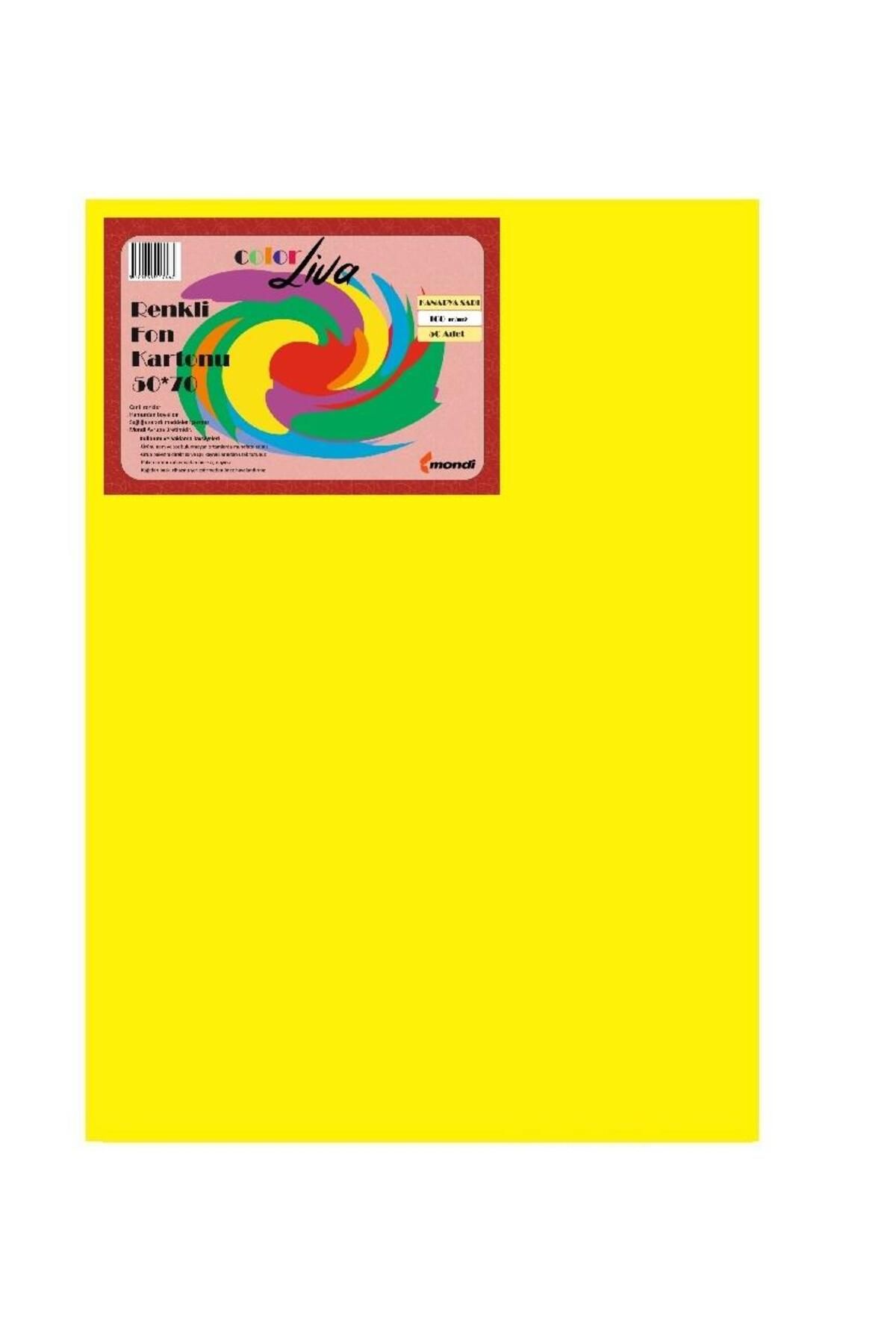 Color Liva Mondi Fon Kartonu Kanarya Sarı 50x70 100'lü Paket