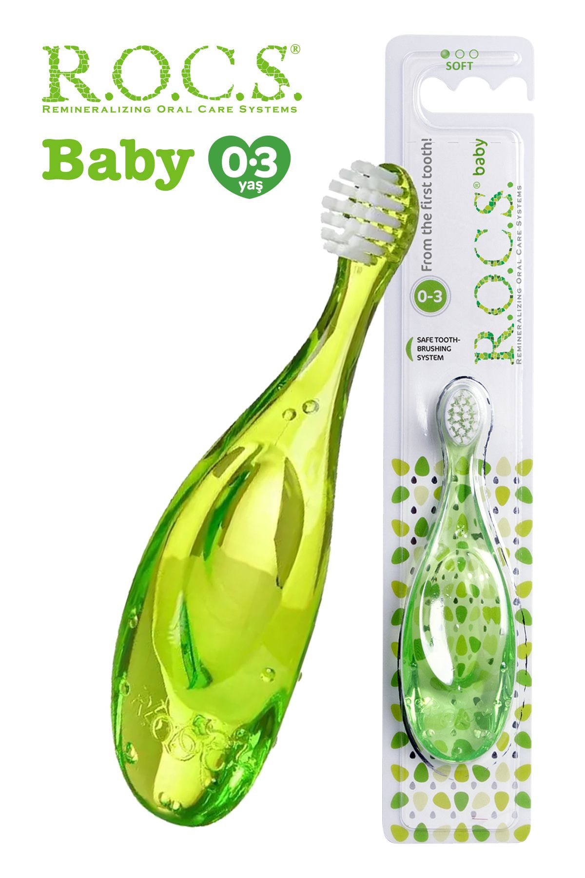 R.O.C.S. R.o.c.s Baby 0-3 Yaş Bebek Diş Fırçası Yeşil