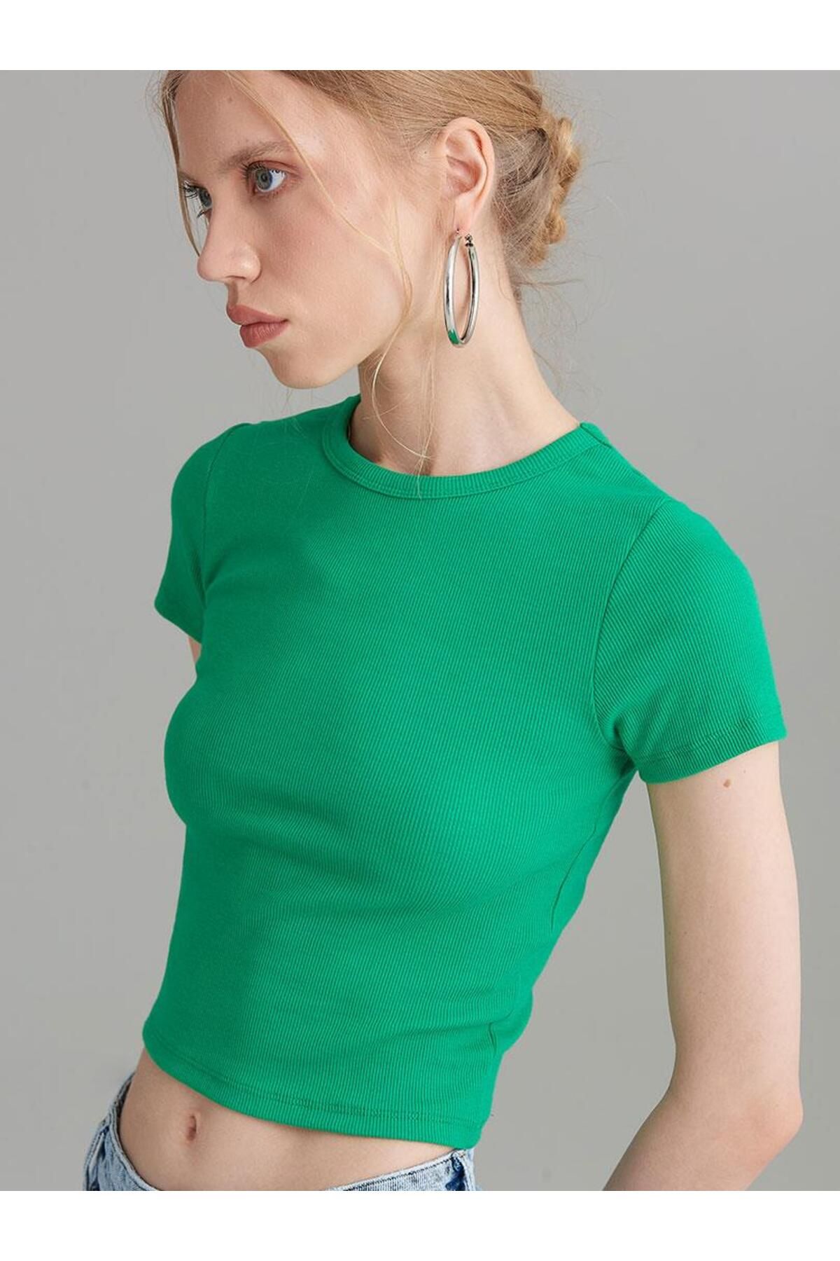 Rivus Kaşkorse Basic T-Shirt - Yeşil