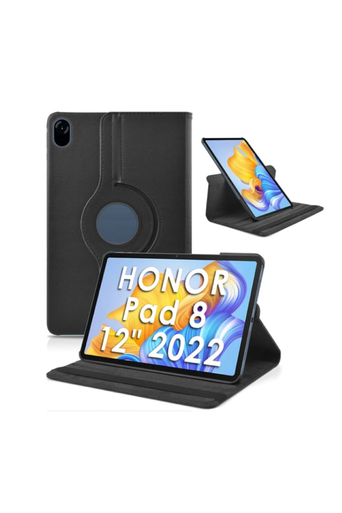 Nezih Case Huawei Honor Pad 8 12'' Inç 2022 Uyumlu Standlı 360 Tam Koruma Suni Deri Tablet Kılıfı