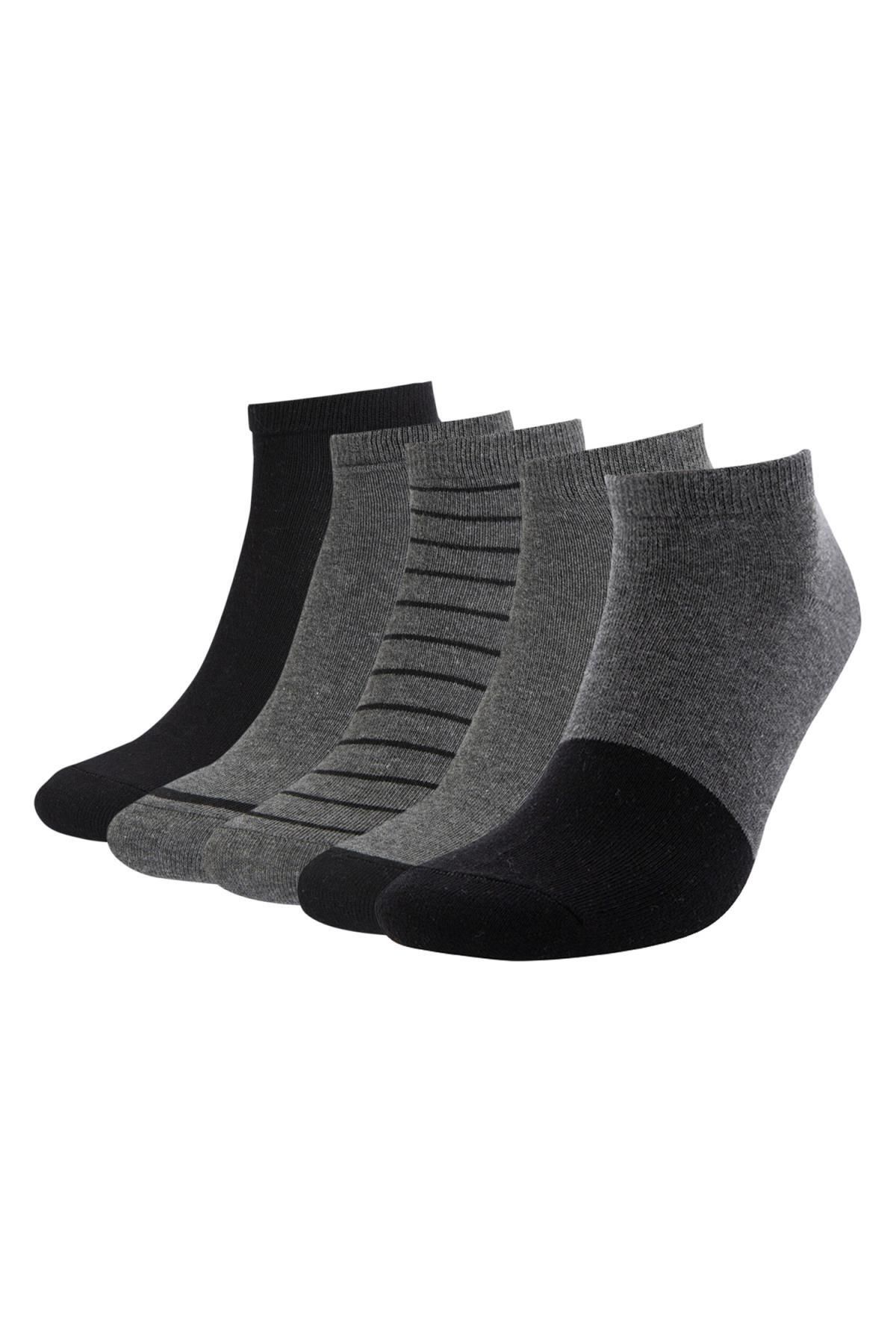 Defacto Erkek Desenli 5li Patik Çorap R8650azns