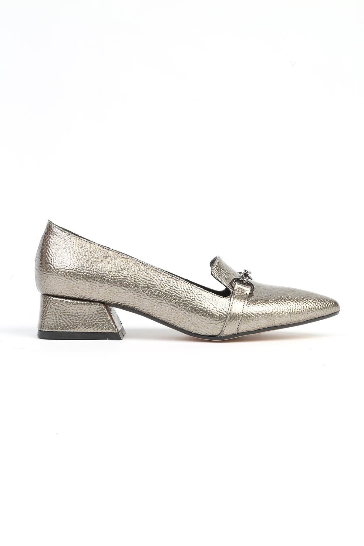 Pierre Cardin ® | PC-52567 - 3478 Platin Kırısık - Kadın Topuklu Ayakkabı