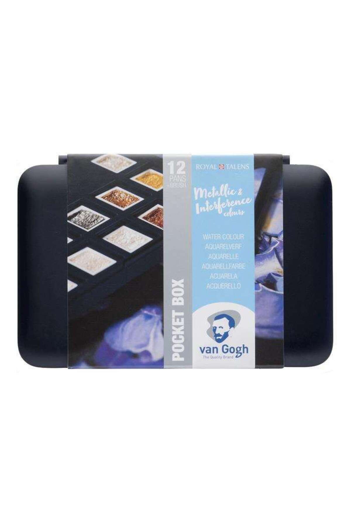 Van Gogh Talens Van Gogh Metalik Yarım Tablet Sulu Boya 12’li Set