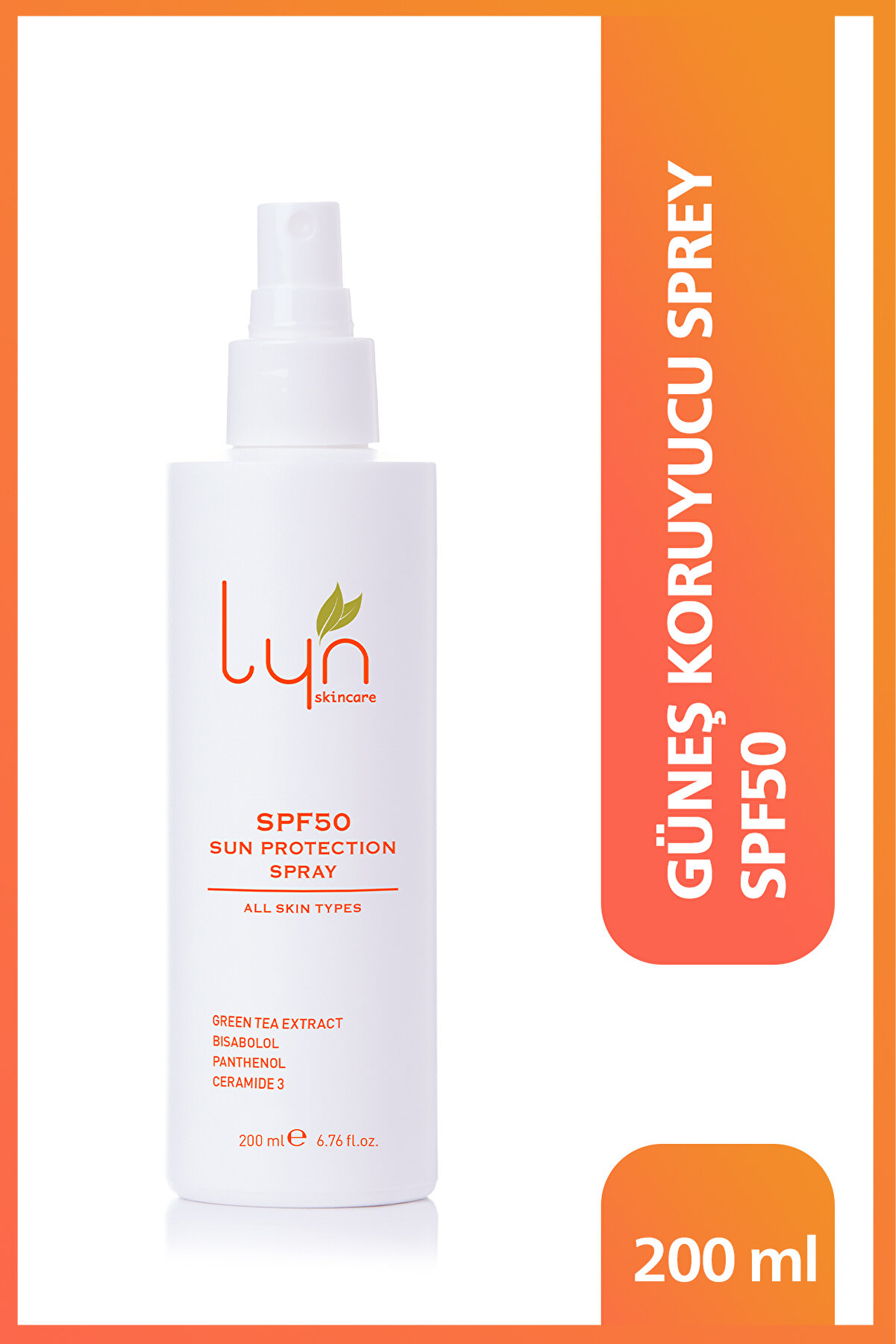 Lyn Skincare Güneş Koruyucu Spreyi Spf 50 200 ml