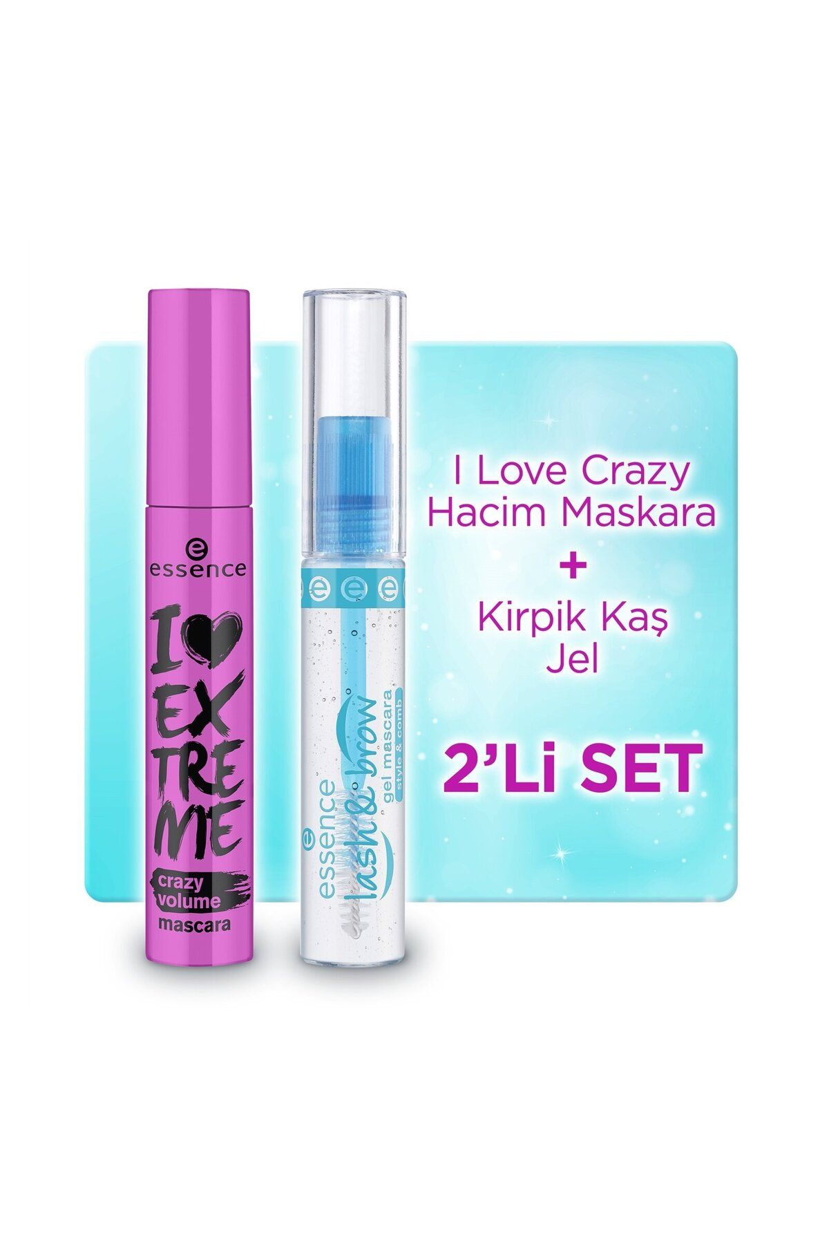 Essence I Love Extreme Crazy Hacim Maskara & Kaş Kirpik Jeli