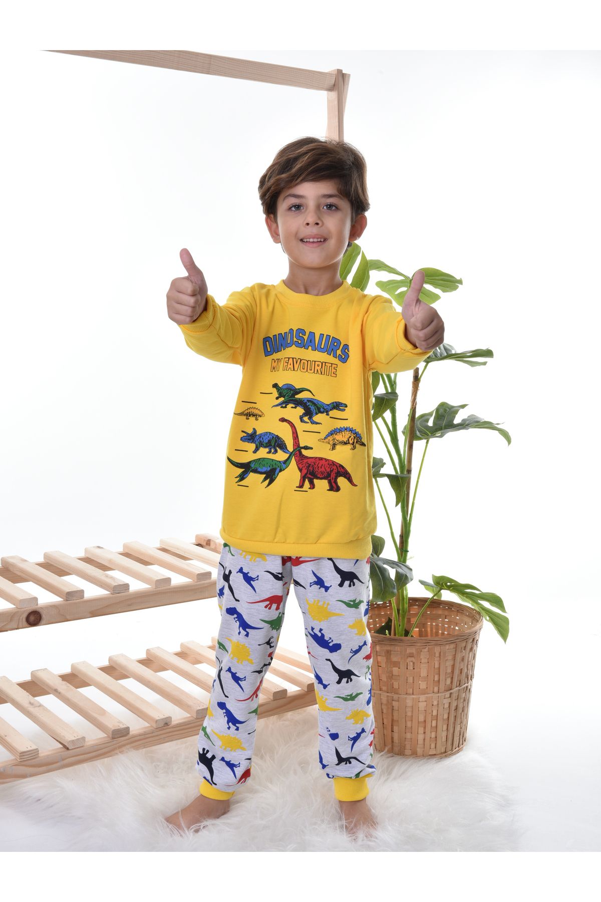 TUGSE My Dınosaurs Çocuk Pijama Takım