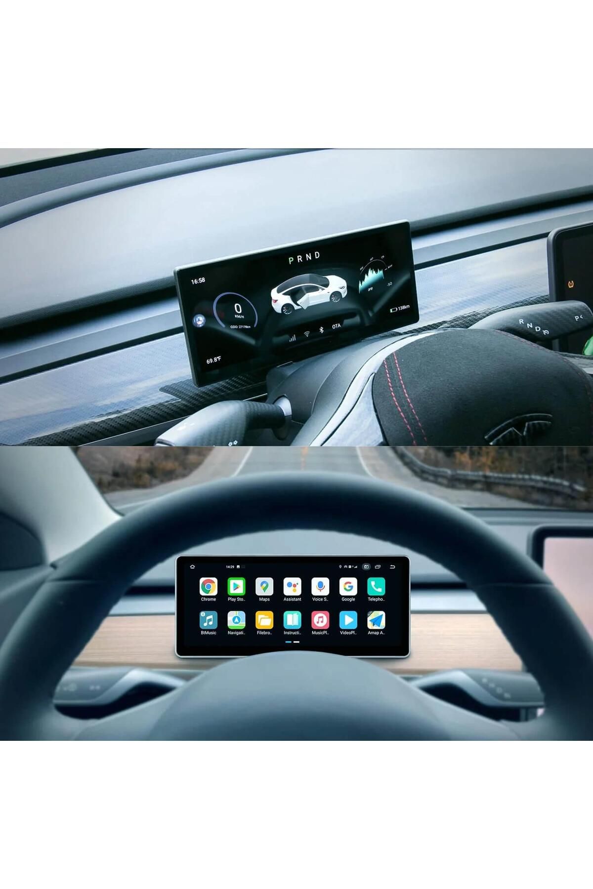 For-X Ön Gösterge Klima Paneli Tesla Model 3/y S Unı - Ty / 4 Gb Ram 64 Gb Hdd / 10 Inch Ekr. Carplay Oem