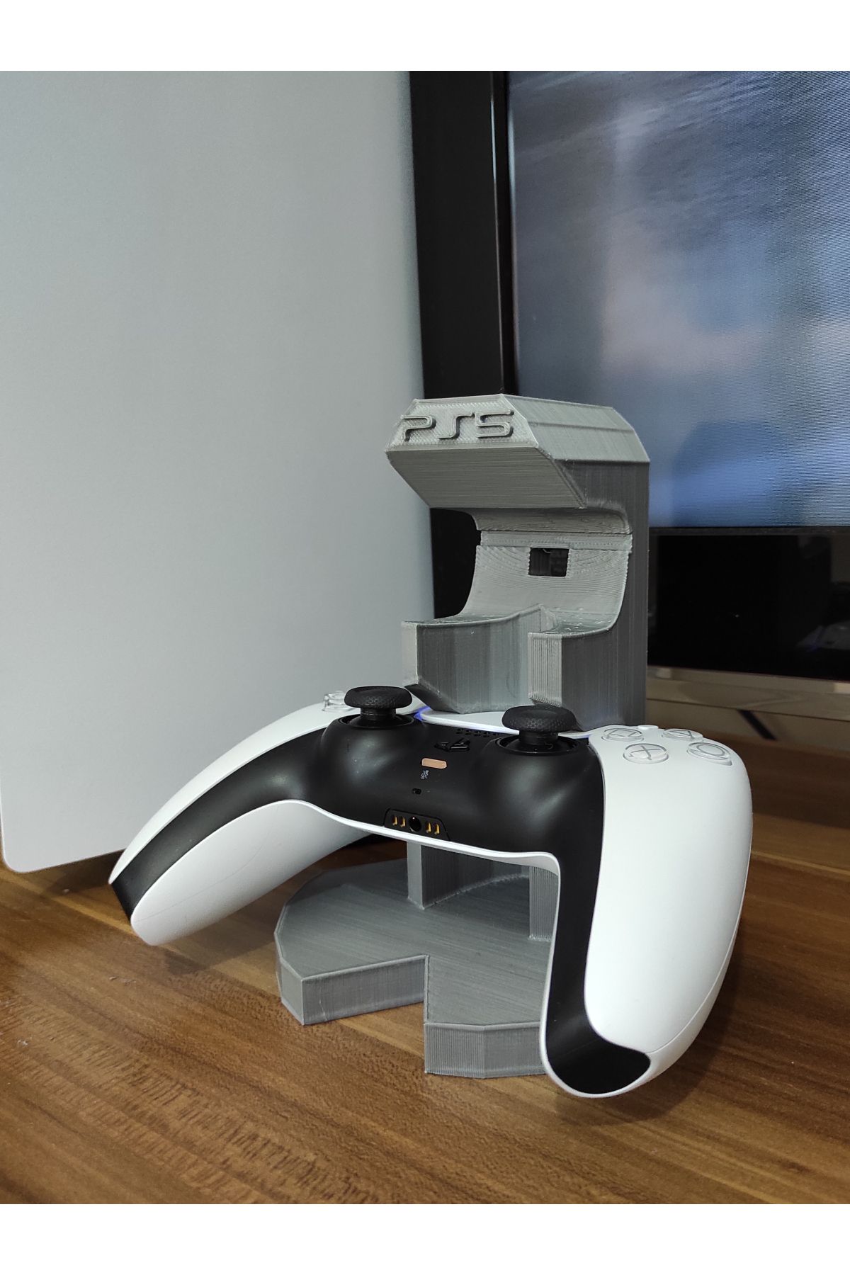 Nerva Design 3D PS5 2'li Masaüstü Kol Tutucu Aparat, PS5 Joystick Standı