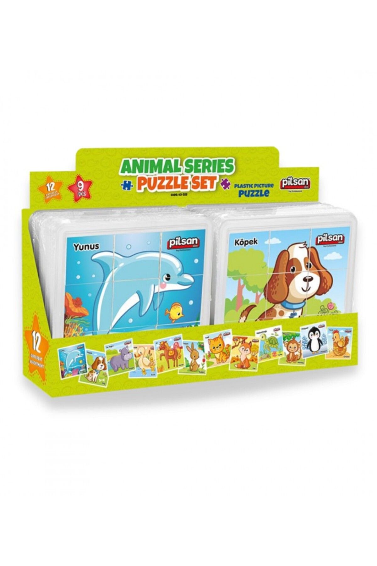 PİLSAN Puzzle Tek Kartlık Animal - Hayvanlar Puzzle - Tek Puzzle Gönderilmektedir. Mavi Su Dünyası