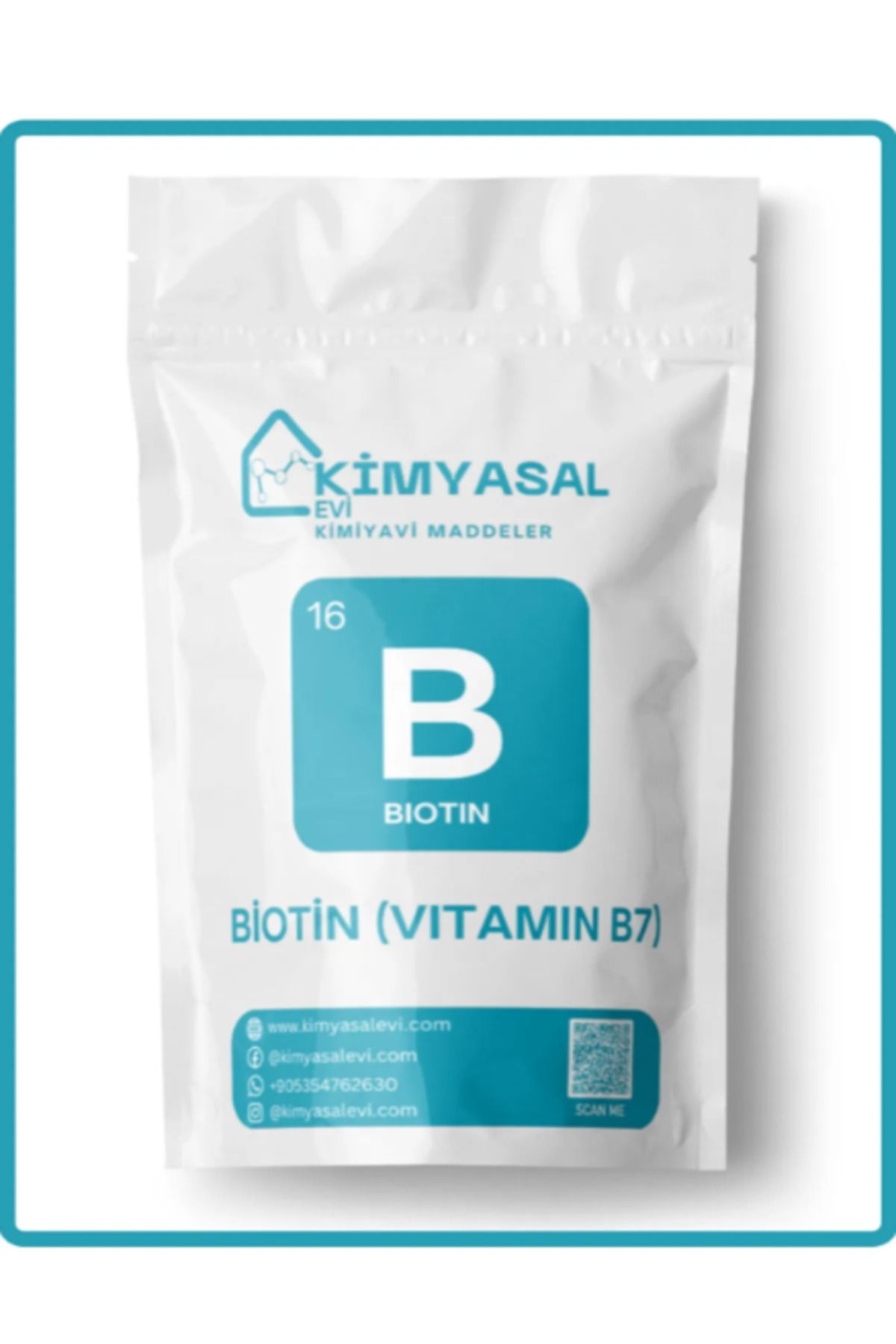 KİMYASAL EVİ Biotin (VITAMIN B7) Hammadde 50g