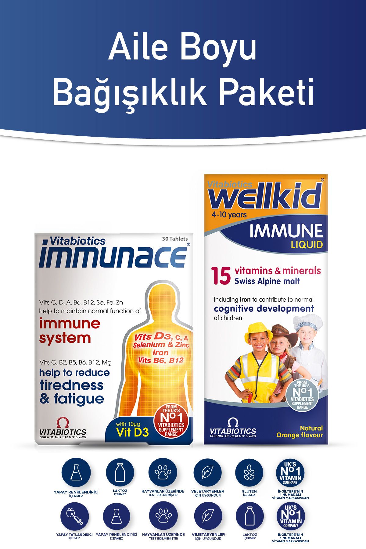 Immunace Wellkid Immune Liquid Cocuk Gida Takviyeli Vitaminler Cocuk