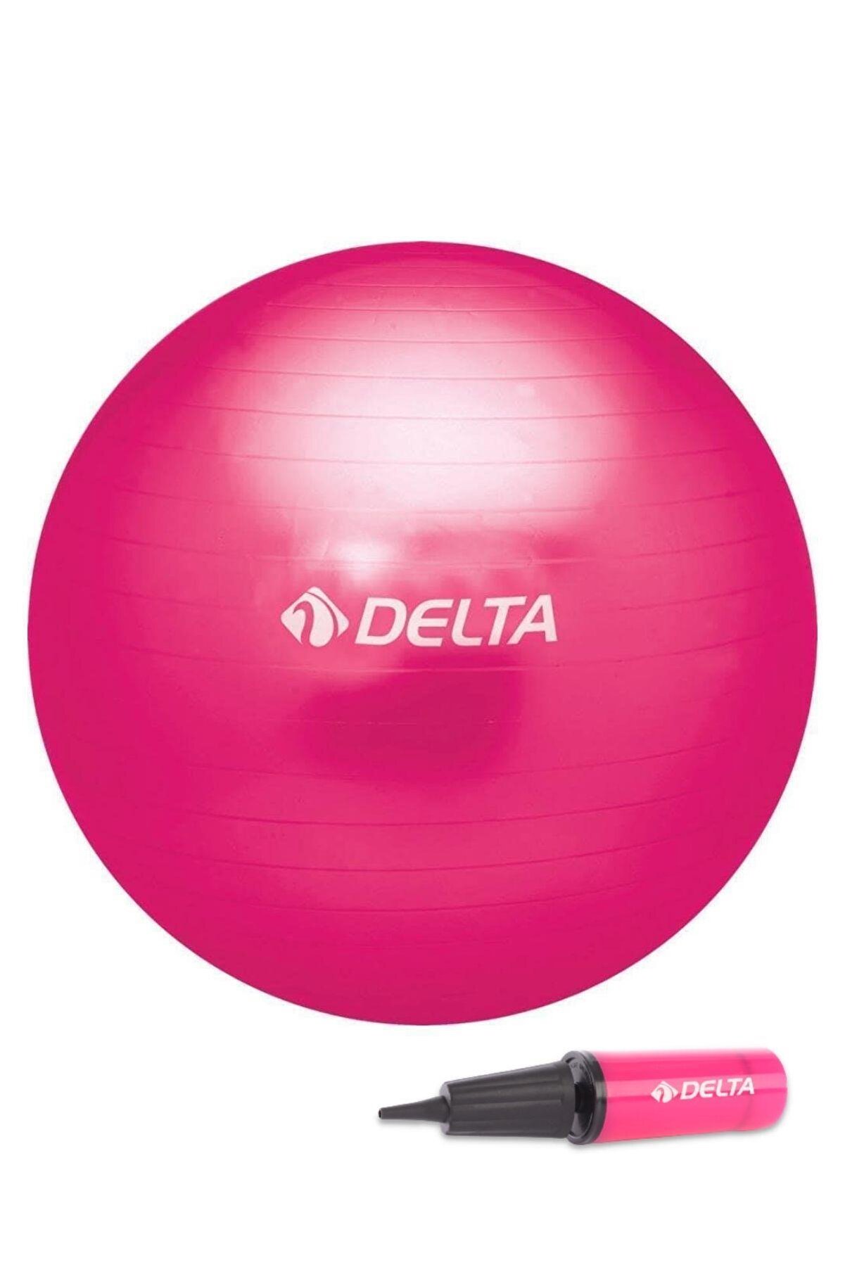 Delta 65 cm Fuşya Deluxe Pilates Topu Ve Çift Yönlü Pompa Seti