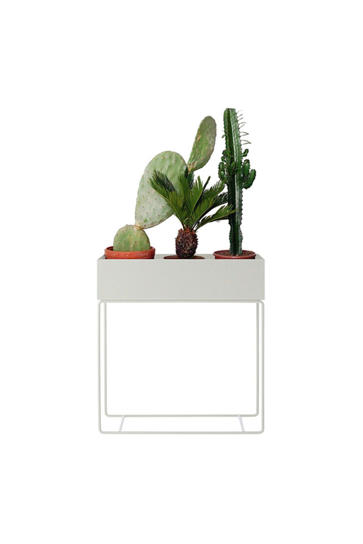 Miniminti Beyaz Metal Saksılık - Plant Box
