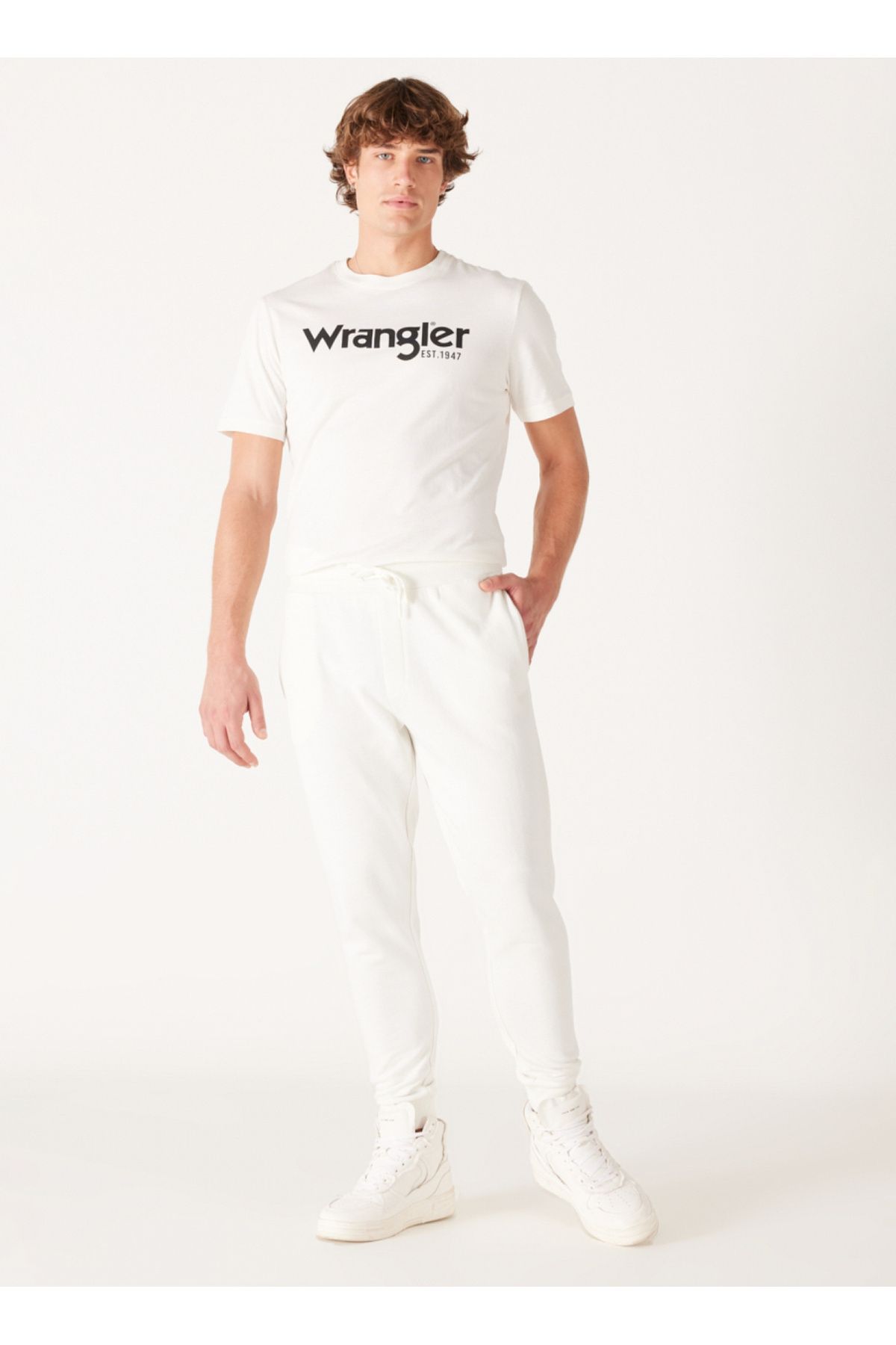Wrangler Regular Fit Kırık Beyaz Erkek Eşofman Altı W232400102 Jogger Sweatpant