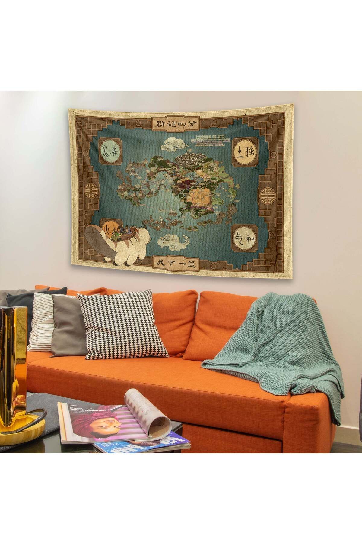 The Lucid Lab Avatar The Last Airbender Map Duvar Örtüsü - 100 cm x 135 cm
