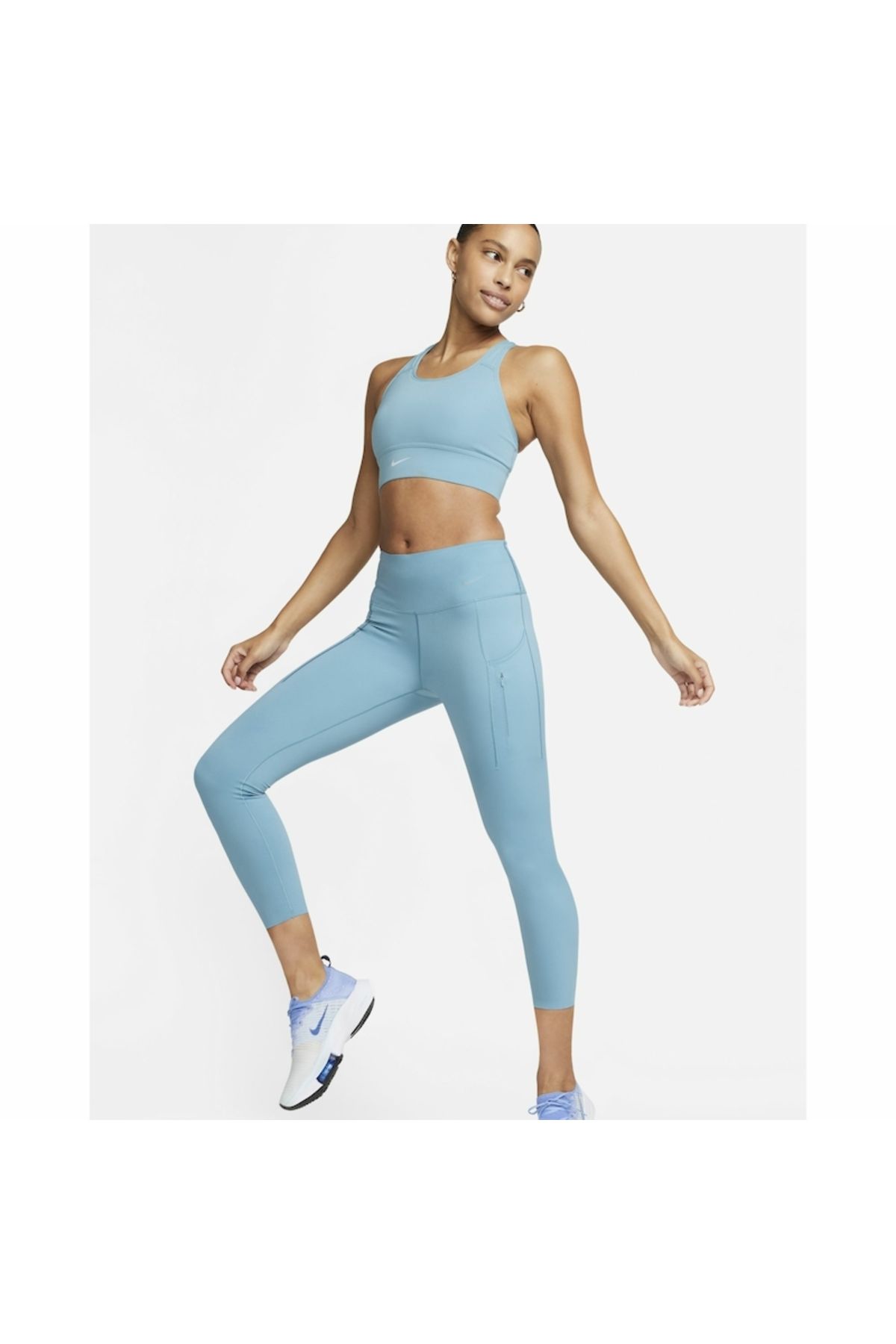 Nike Go Firm-Support Mid-Rise 7/8 Running Yüksek Destekli Normal Belli Cepli 7/8 Kadın Taytı