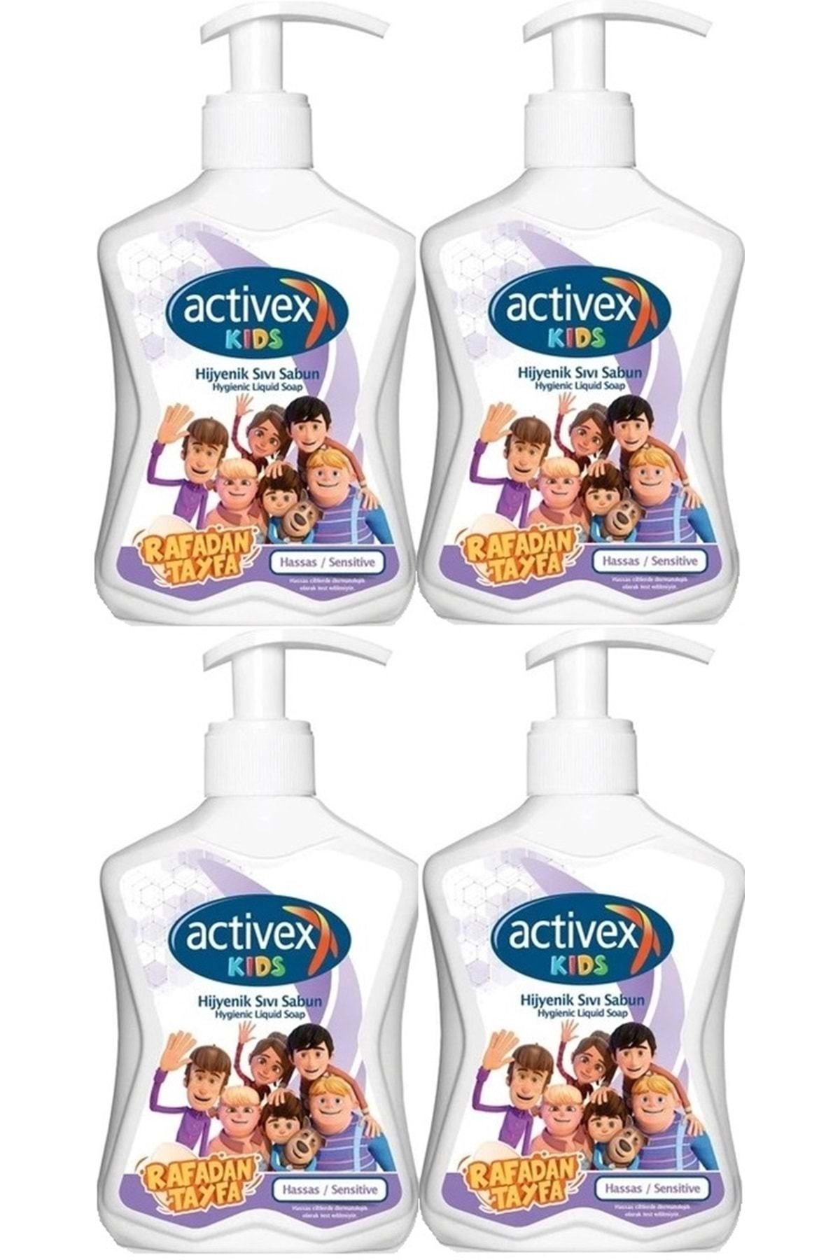 Activex Antibakteriyel Sıvı Sabun Hassas/sensitive 300ml Pompalı (RAFADAN TAYFA SERİSİ) (4 LÜ SET)