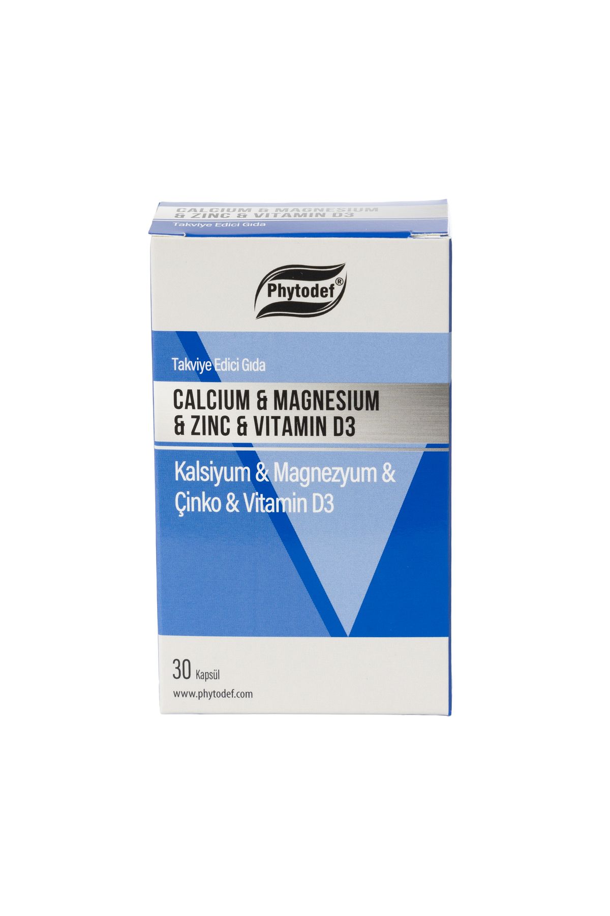 Phytodef Kalsiyum Magnezyum Çinko Vitamin D - 30 Kapsu?l (CALCİUM MAGNESİUM ZİNC)