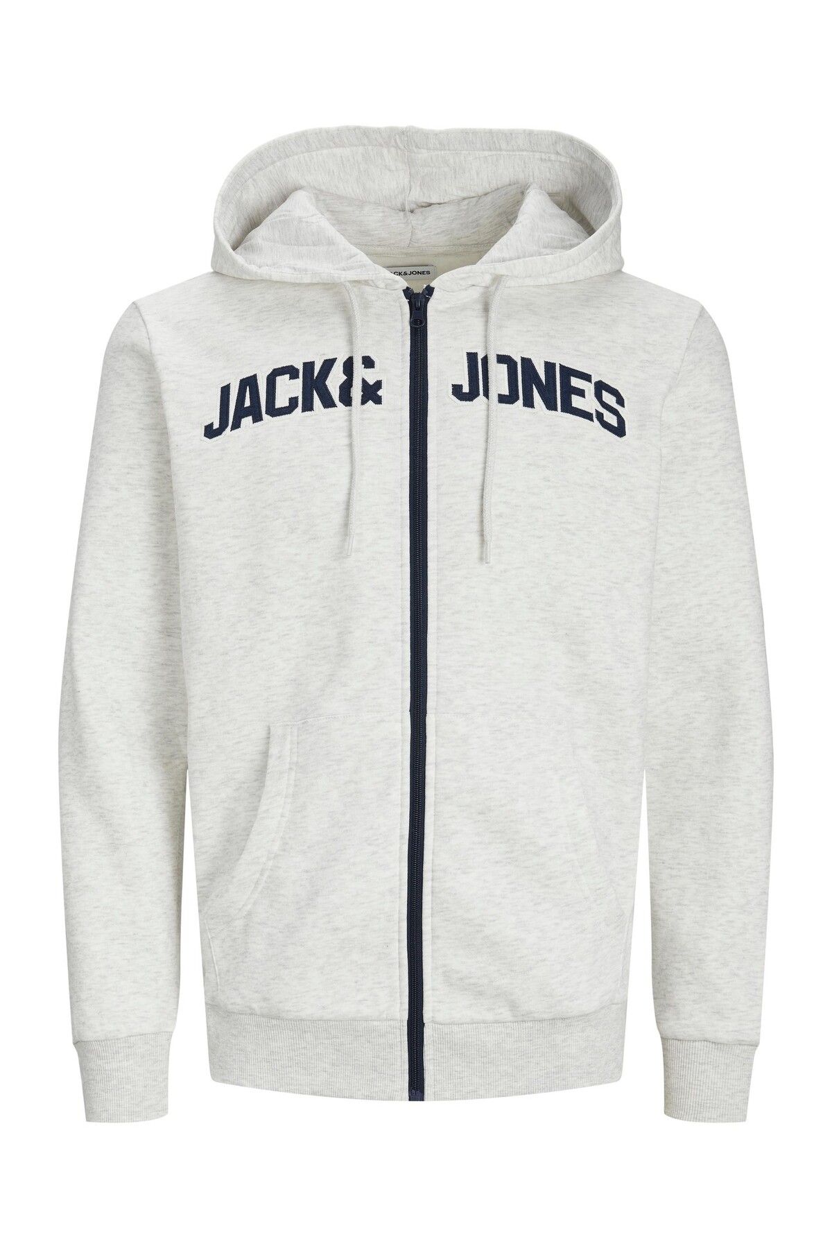 Jack & Jones Erkek Fermuarlı ve Kapüşonlu Sweatshirt - 12241567