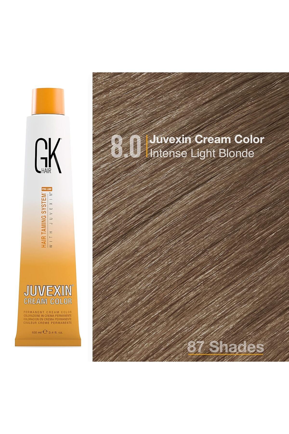 GK HAIR Juvexin Cream Color Saç Boyası 100 Ml 8.0 Yoğun Açık Sarı