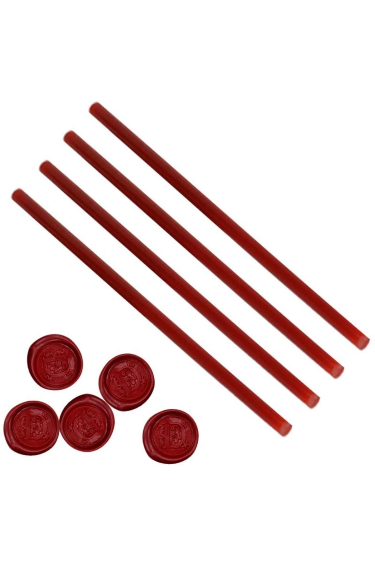 Profisher Mühür Mumu Çubuk Sıcak Tutkal 11mm x 30cm 4 lü Kırmızı Renk